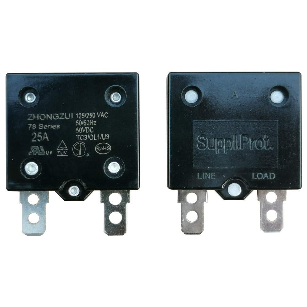 25A 125/250VAC 50/60Hz 50VDC Automatic Reset Relay Fuse, Therma Switch…