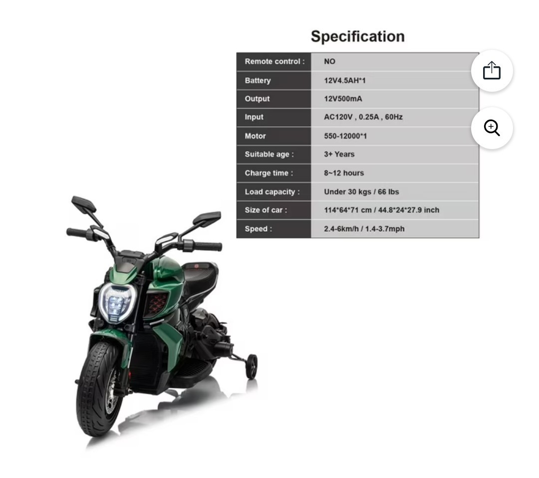 Brand New Bro Ducati & Bentley Motorcycle Kids 12V Ride-On