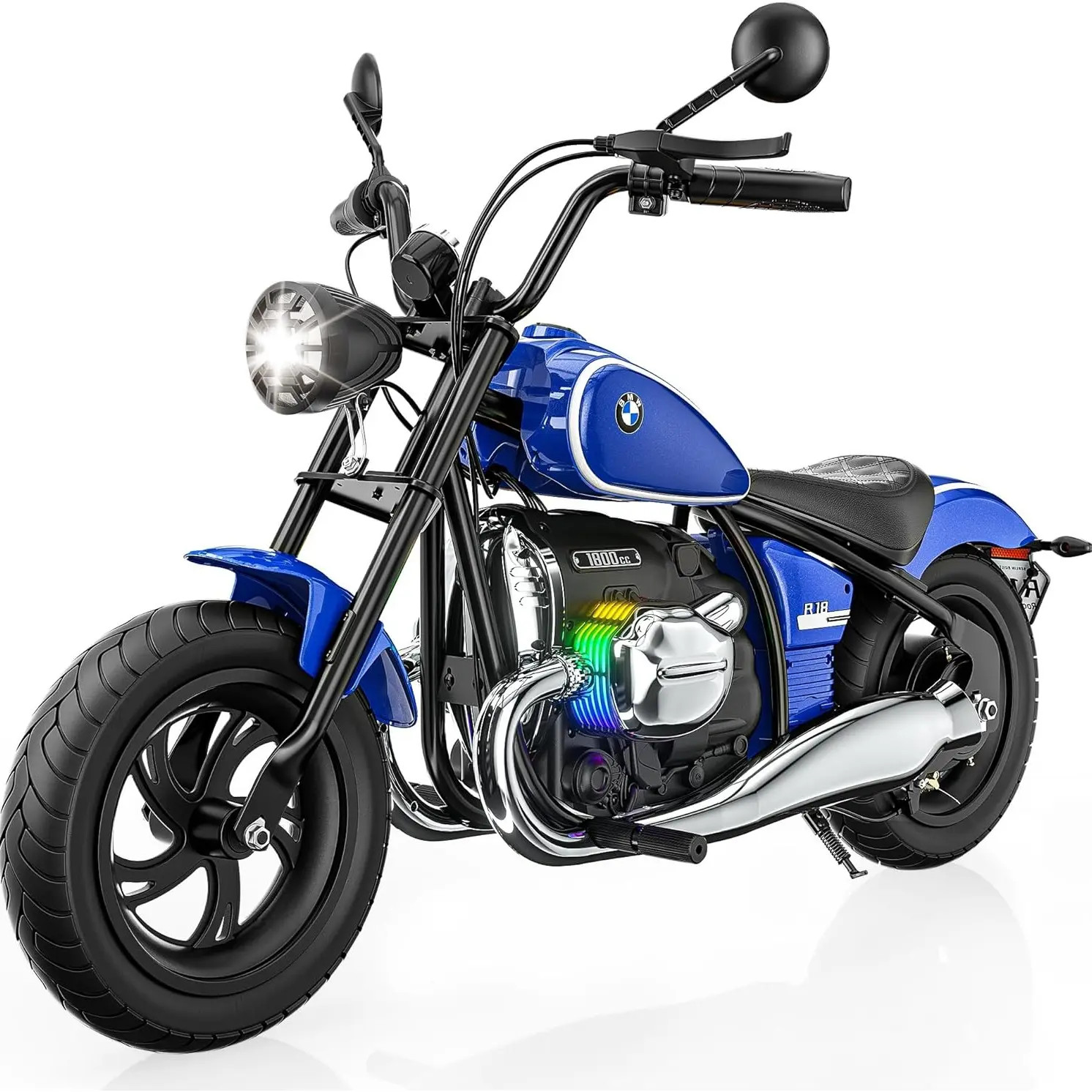 Licensed BMW 24V Electric Motorcycle for Kids 5+, Kids Electric Dirt Bike W/Peak