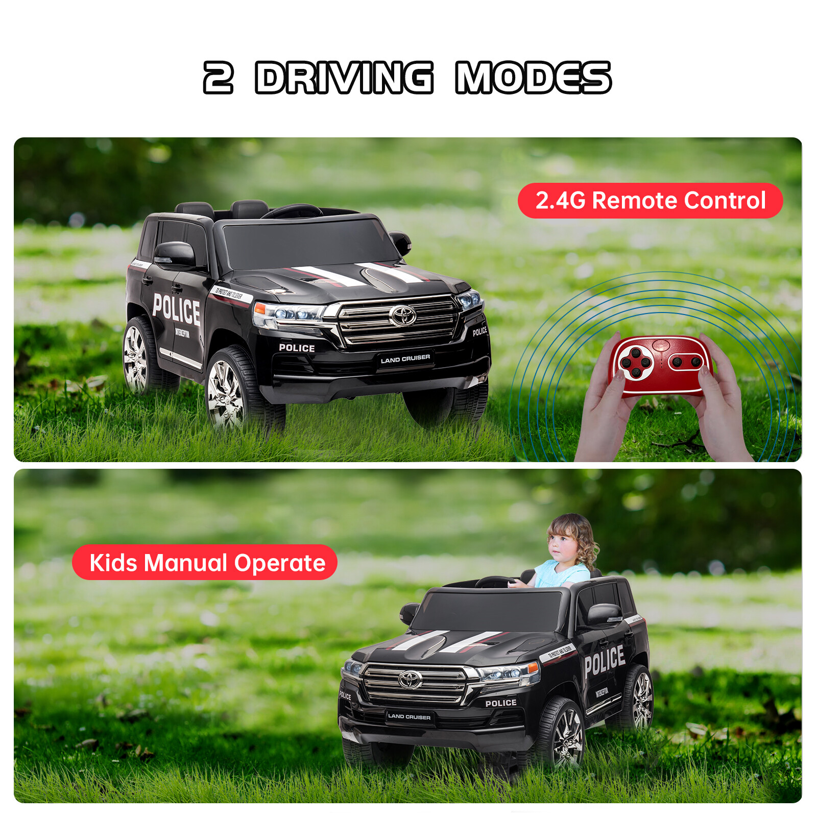 24V Four-Wheel Drive Children’s Electric Car, 4×4 Off-Road Four-Wheel Vehicle