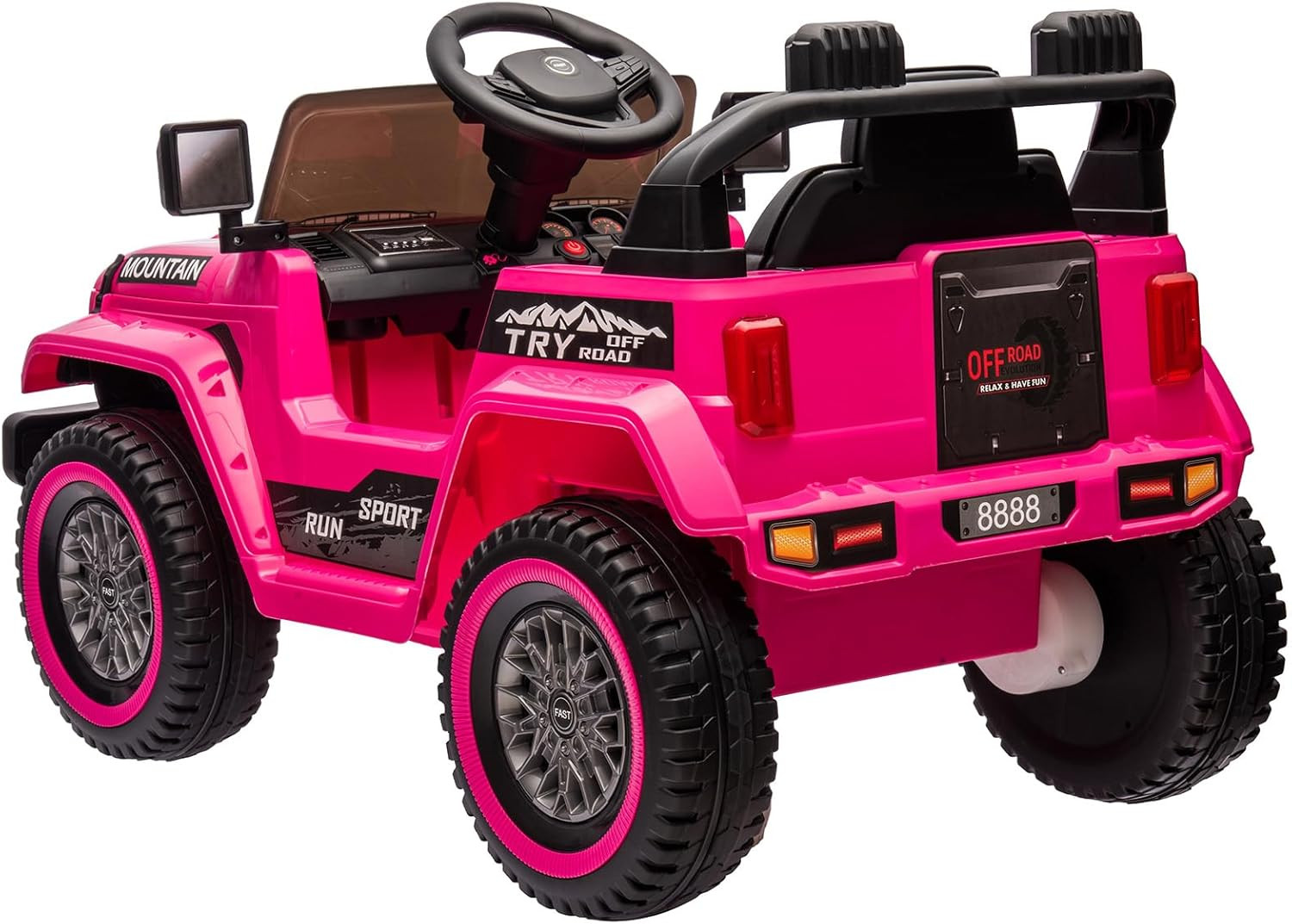 12V Kids Ride on Truck Car, W/Parent Remote Control, Twin 35W Motors, 3 Speeds,