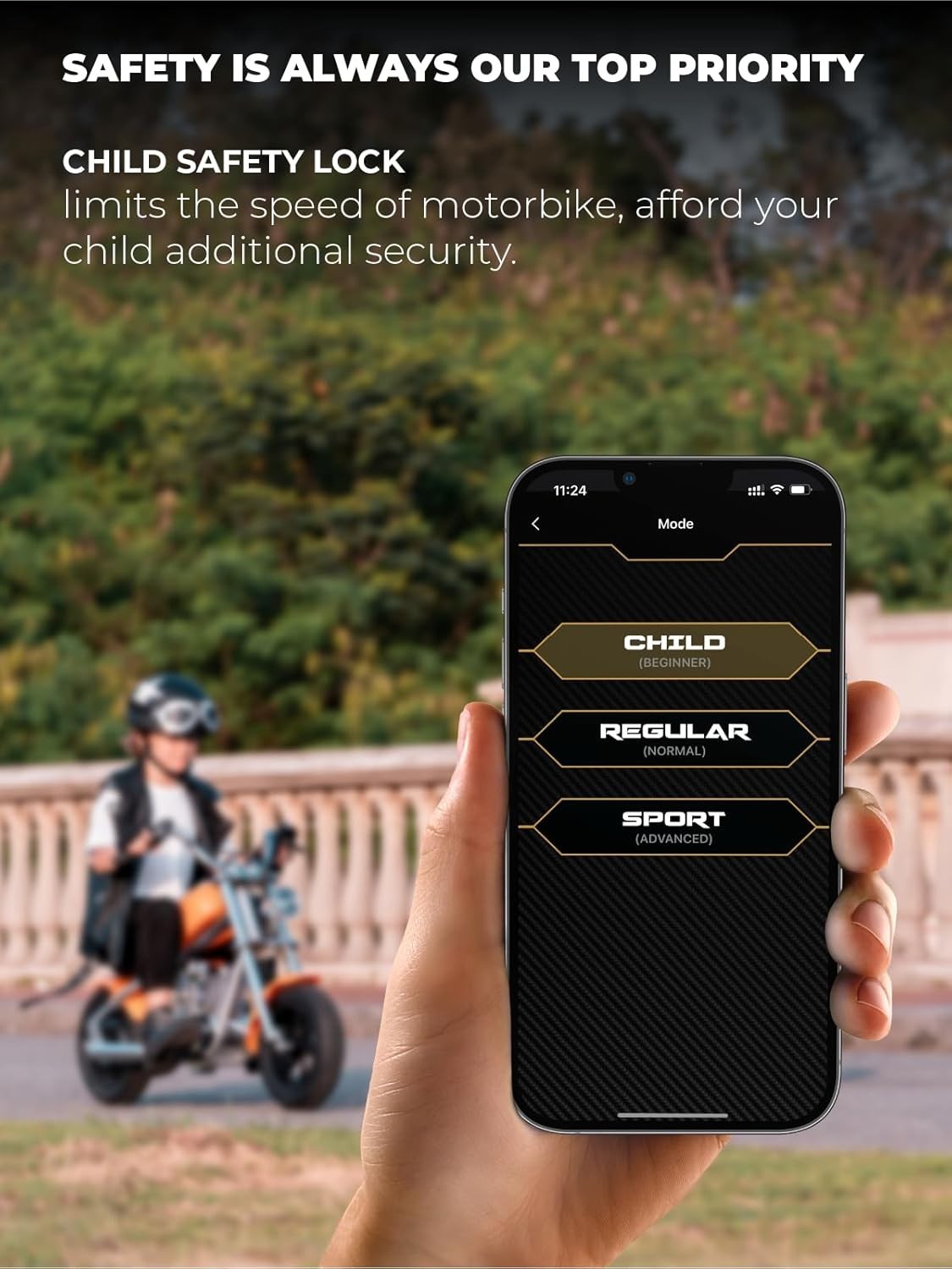 HYPER GOGO Challenger 12 Plus with APP 160W Kids Electric Motorbike 6 Years +
