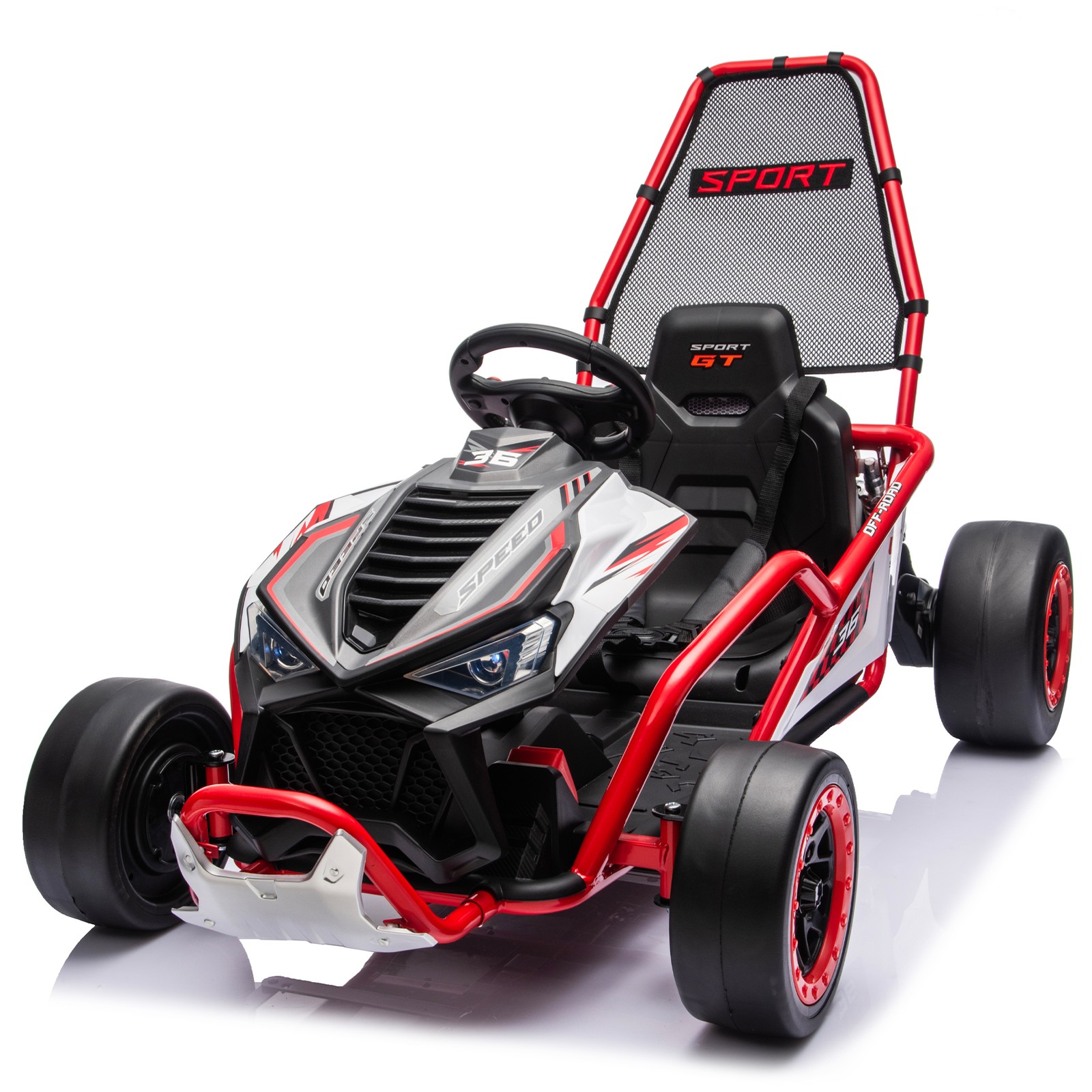 24V 400W Electric Ride on Toy,Crazy Go Cart Drift Car 5-7.5 MPH for Kids 6-12