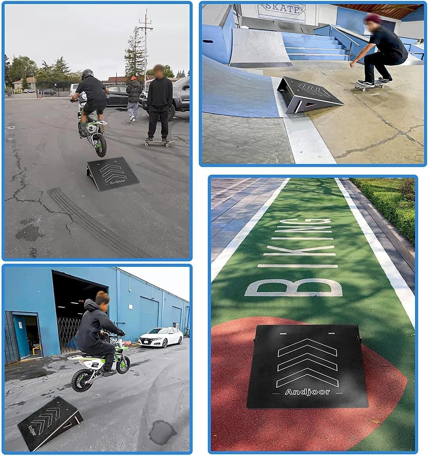 Kids Jumping Ramp for Skateboard, Bike, Scooter, BMX, RC Car and Dirt Bike, 2…