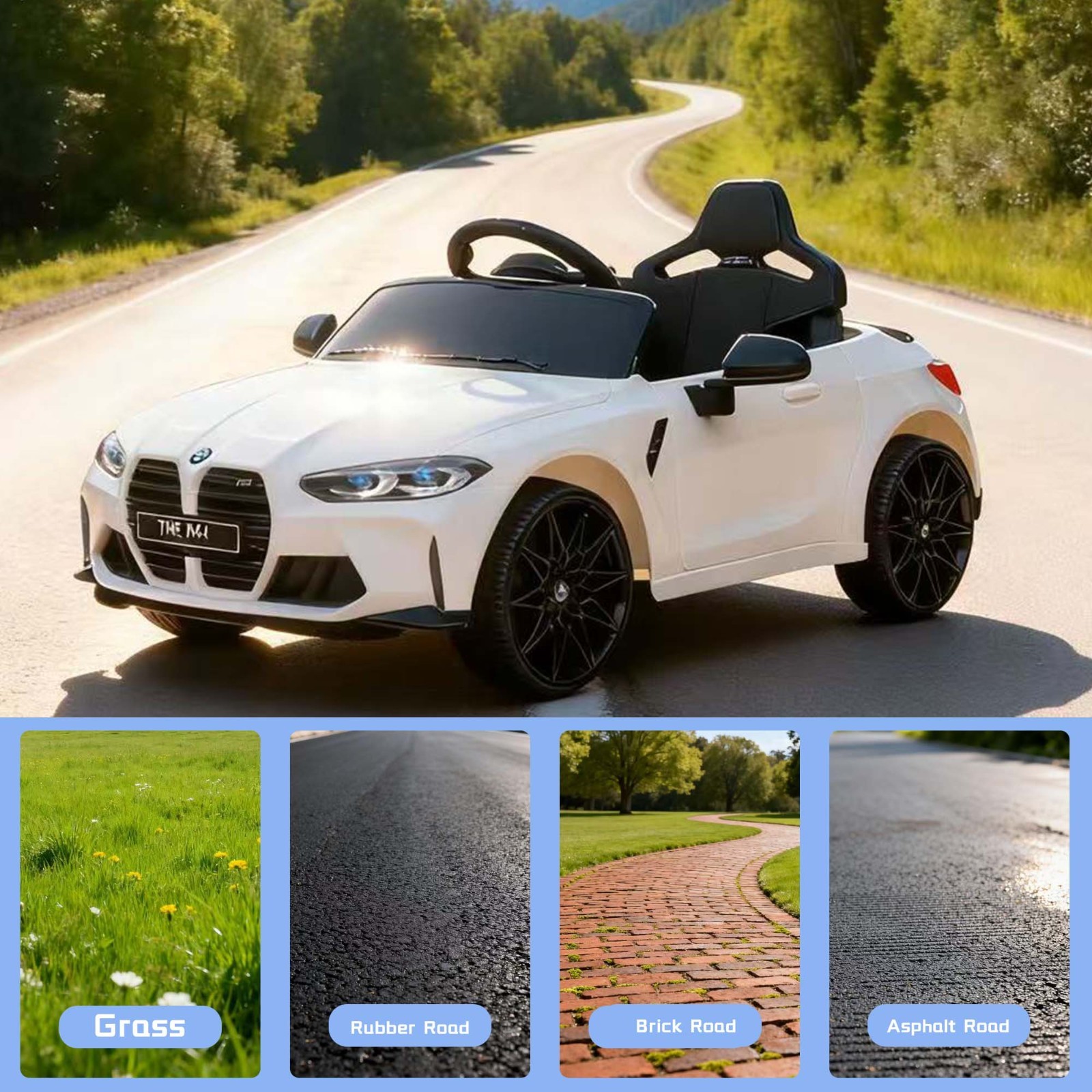 Electric BMW 12V Kids Ride On Car Toy 2.4G with RC USB MP3 Bluetooth LED