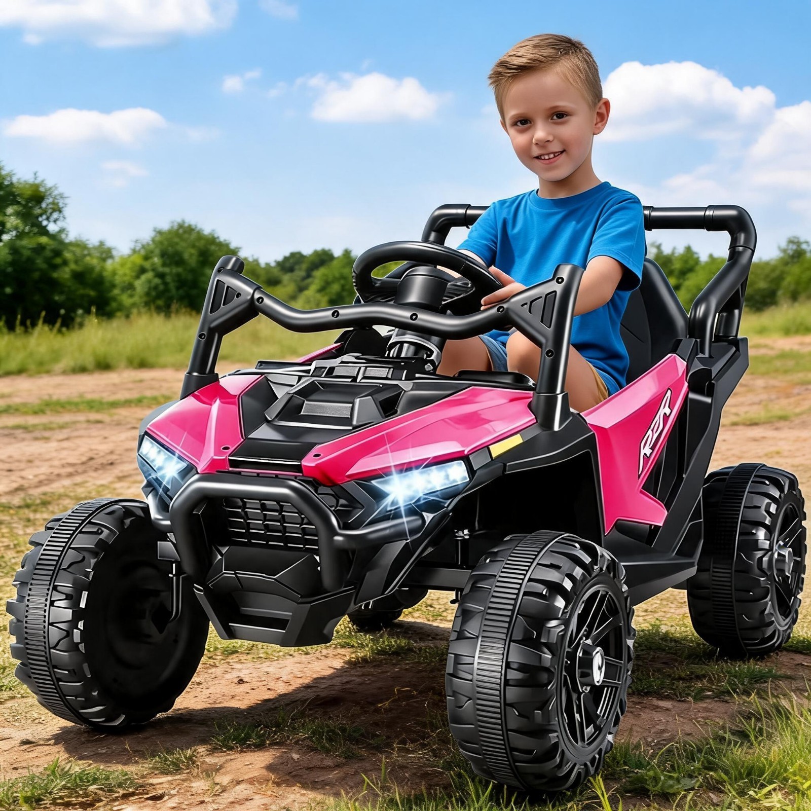 24V Kids Electric Car Ride on UTV Battery Power Wheels w/Remote Control & Music