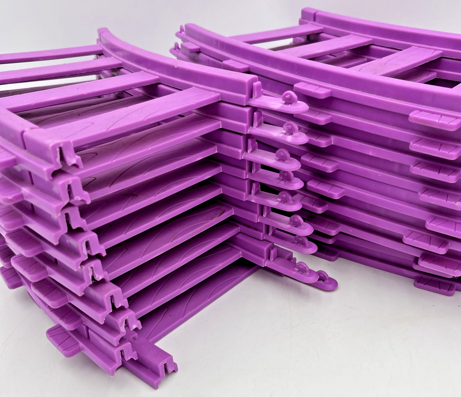 Kiddieland Disney Ride on Motorized Mickey Mouse Train TRACKS ONLY 18 Pc Purple