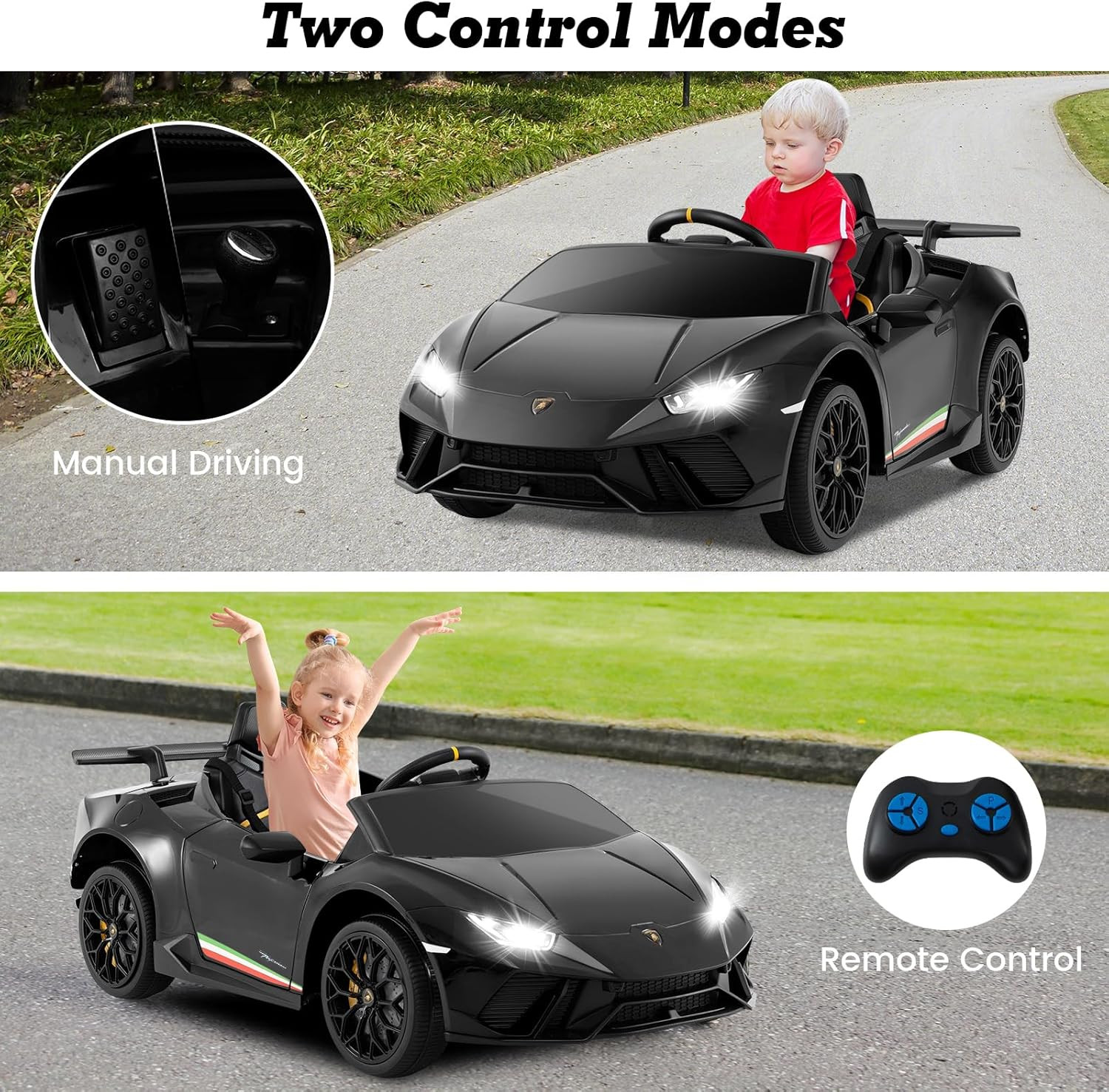 Licensed Lamborghini Huracan Ride on Car by , 12V Kids Electric Vehicle with Rem