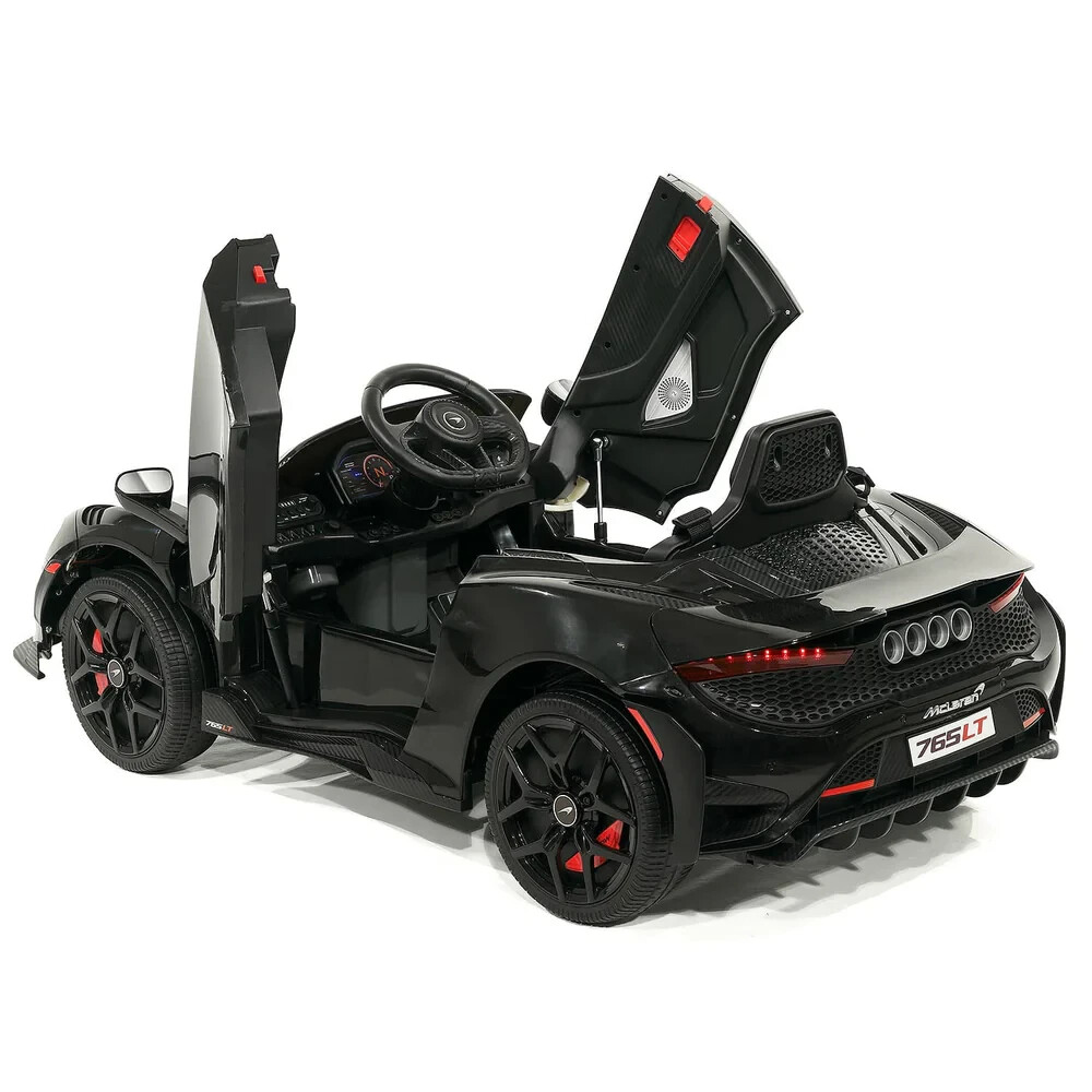 Licensed McLaren 765LT KIDS Ride On Sports Car 12V Rubber Tires Lights Music+ RC