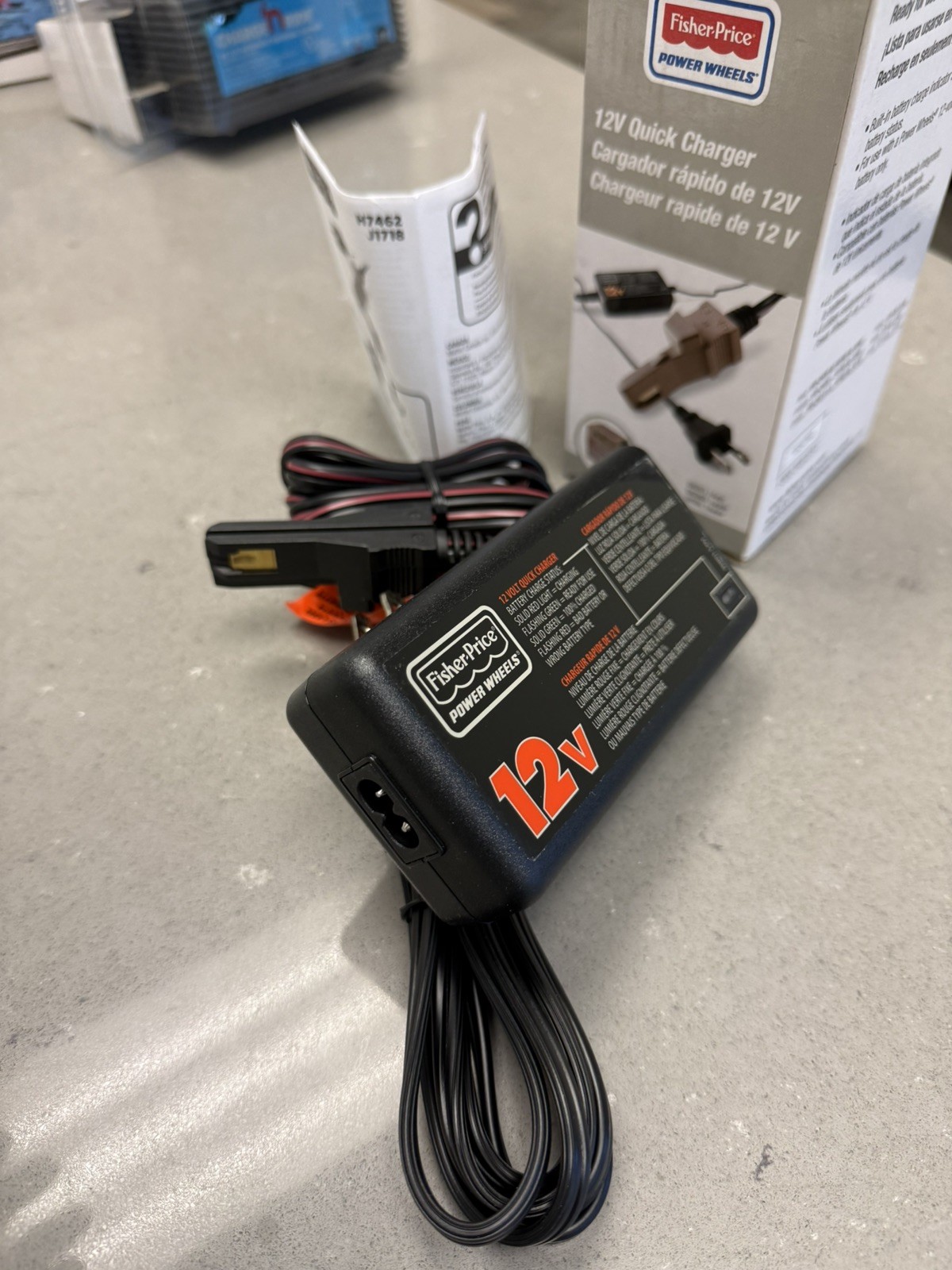 Genuine Fisher Price Power Wheels 12 Volt 2.5A Quick Charger Model 00801-1429