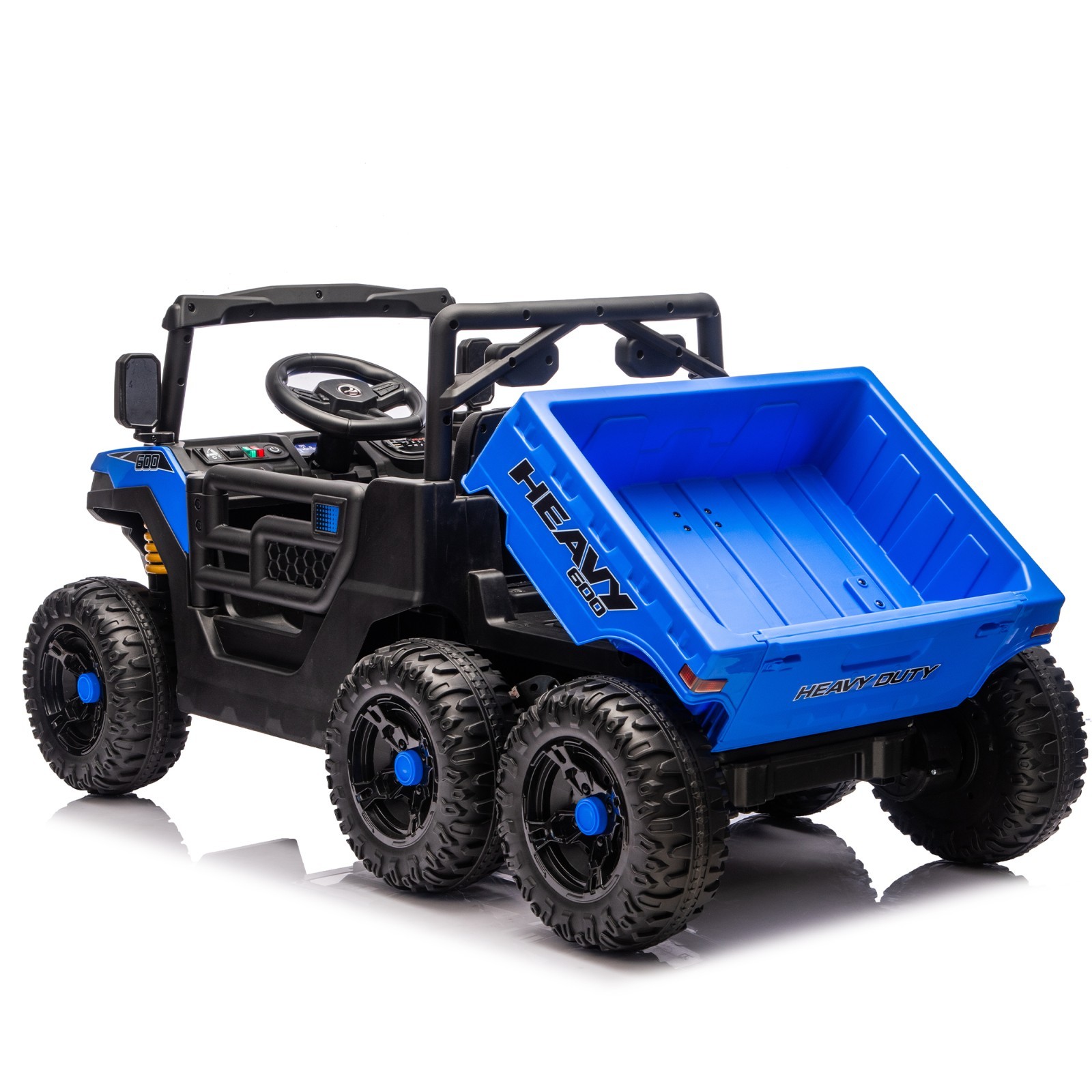24V Kids ELectric Car Dump Truck Ride on Toys w/Remote,LED,400W Motor, Blue