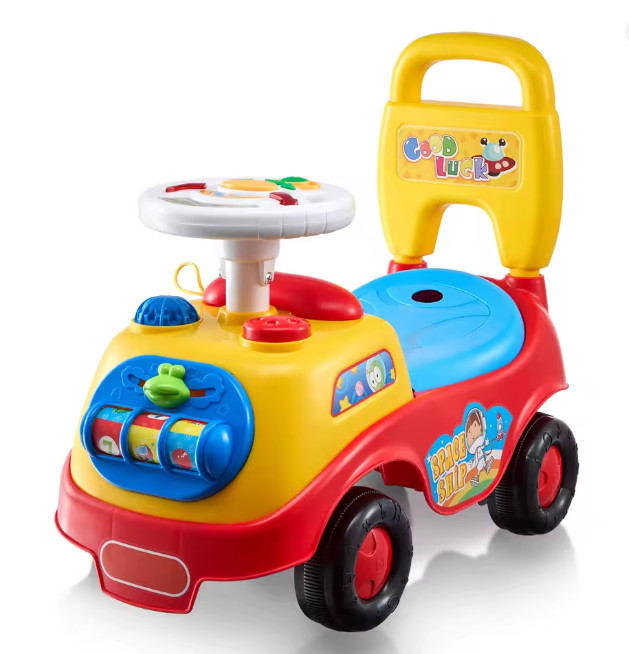 Toddler Baby Ride On Push Car Kids Toy with Music Sit and Stand Toddler Kids Car