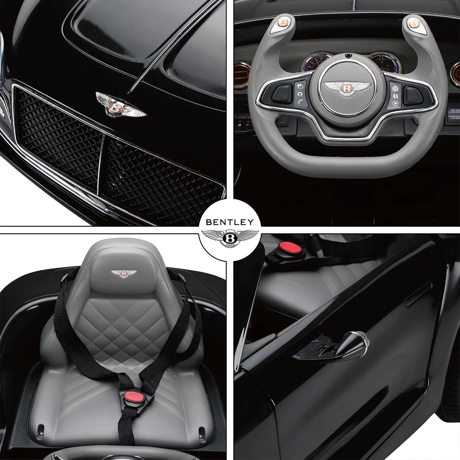 12V Licensed Bentley Kids Ride On Car Kids Gift Electric Toy w/ Remote Control