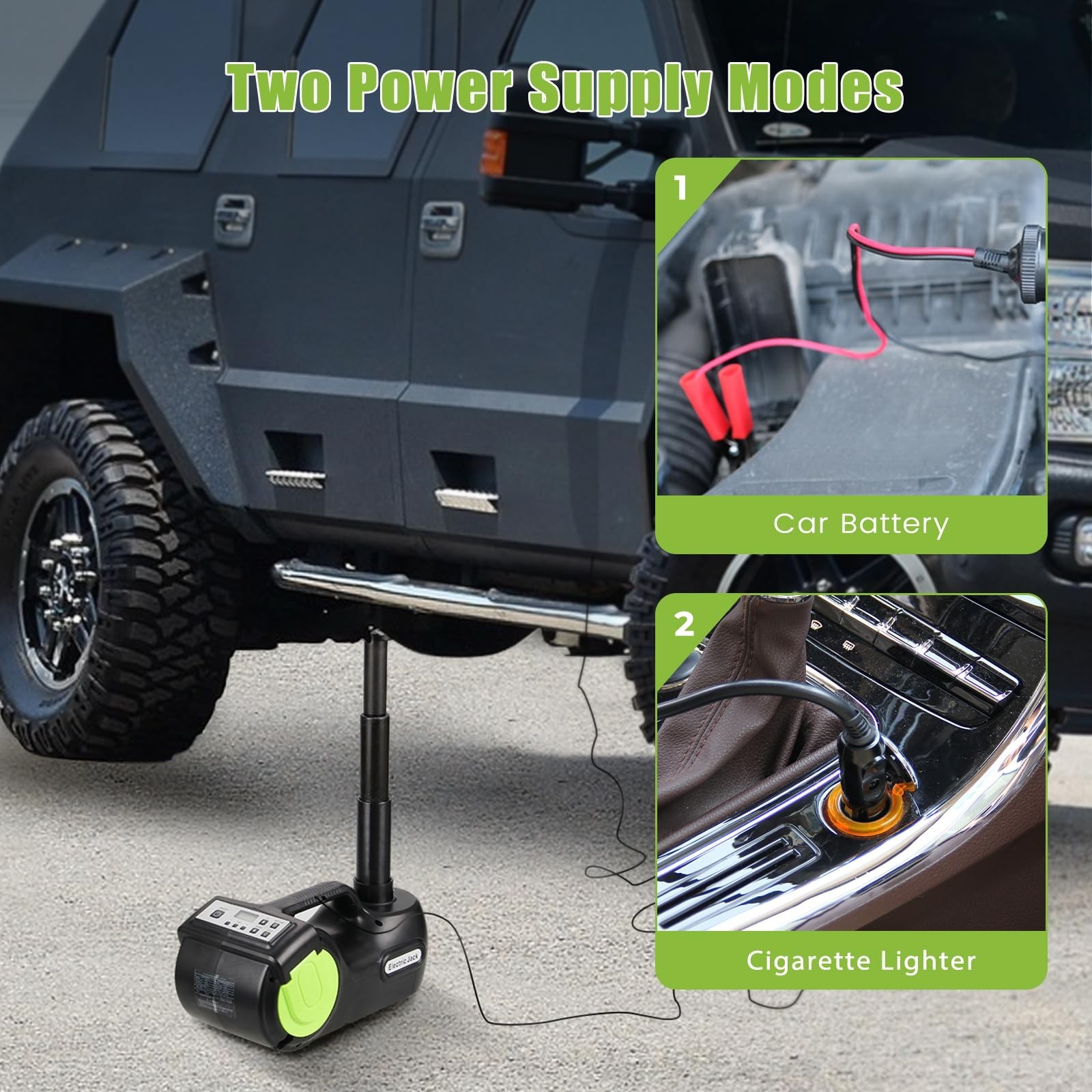 Anbull Electric Car Jack Kit 5 Ton,Hydraulic Car Jack Lift DC12V with Electri…