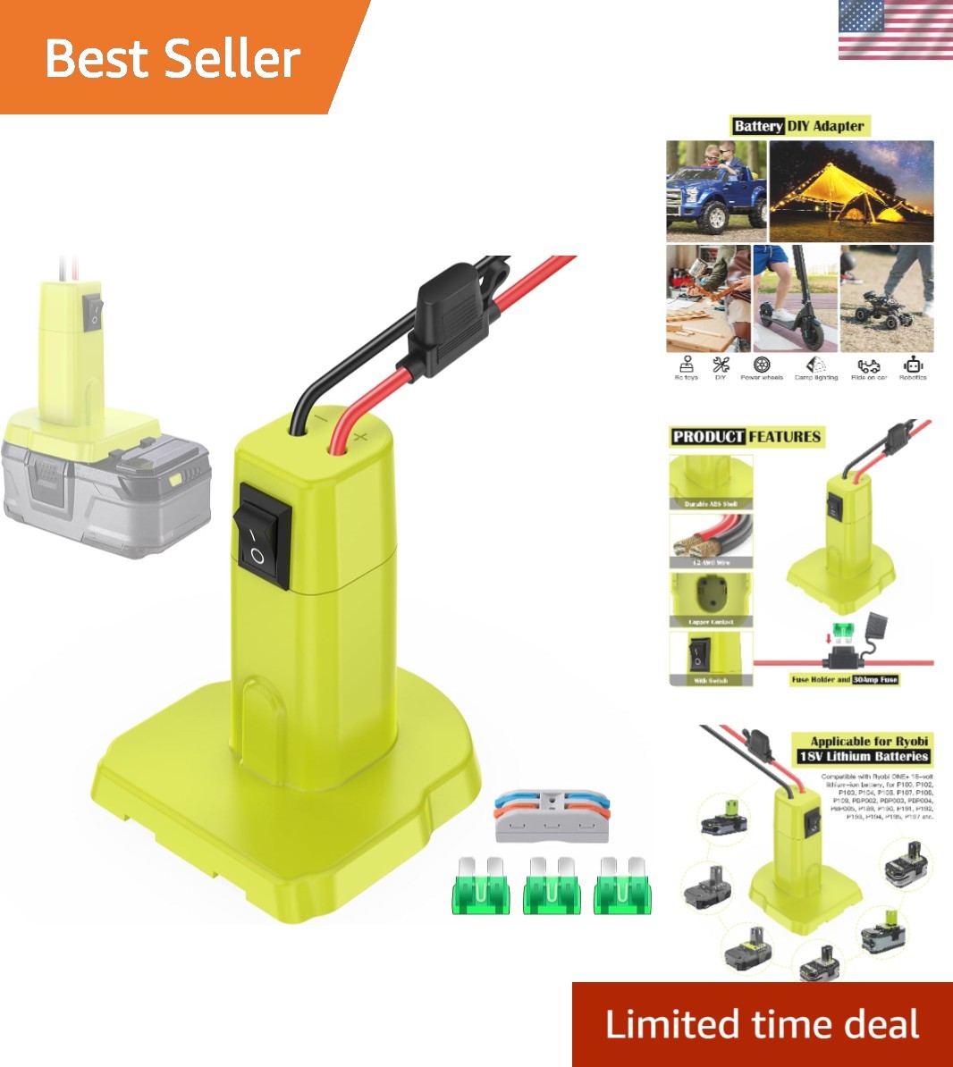 Upgrade Your Power Wheels with Ryobi 18V Battery Adapter & Safety Features