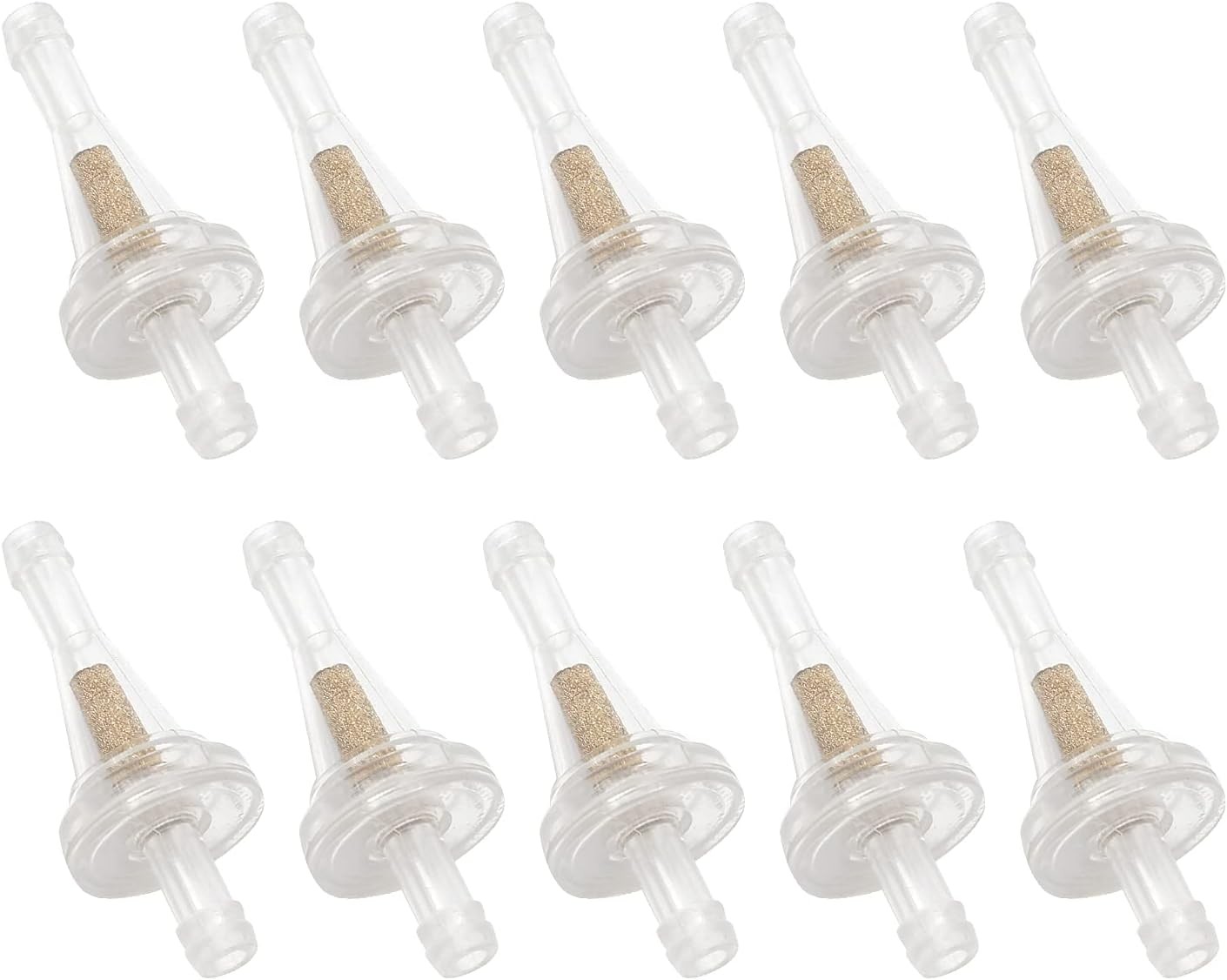 10Pcs 1/4 Inch Motorcycle Clear Gas Inline Fuel Filter Replacement for Dirt Bike