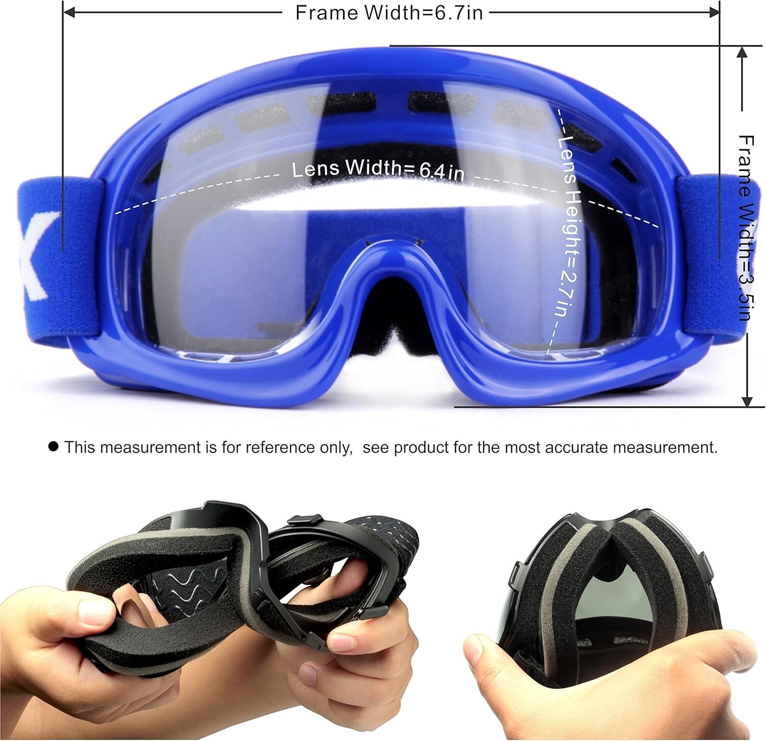 GLX YH15 Anti-Fog Impact-Resistant Kids Youth ATV Off-Road Dirt Bike Motocross