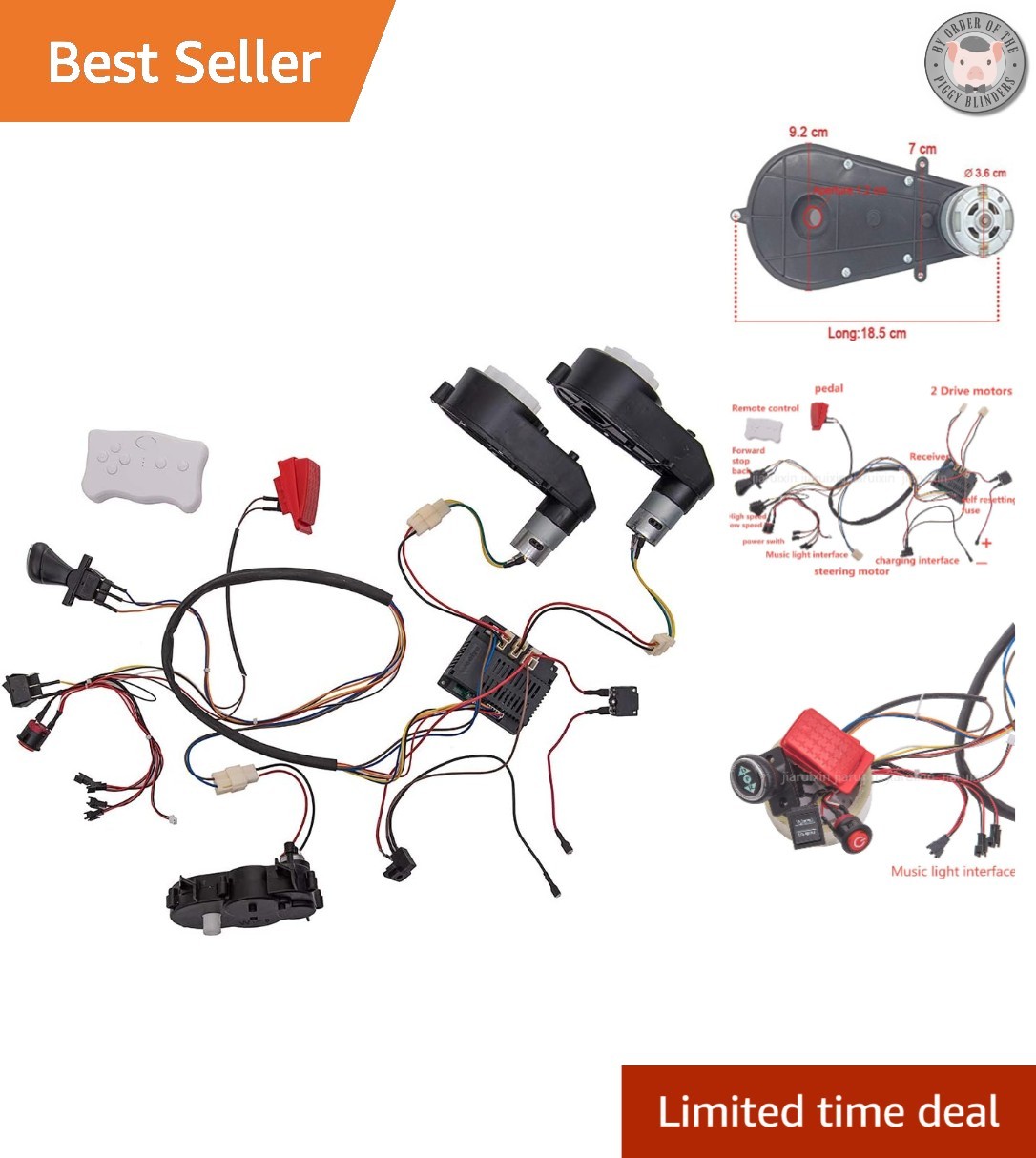 All-in-One 12V Ride-On Car Remote Control and Wiring Set for Smooth Operation
