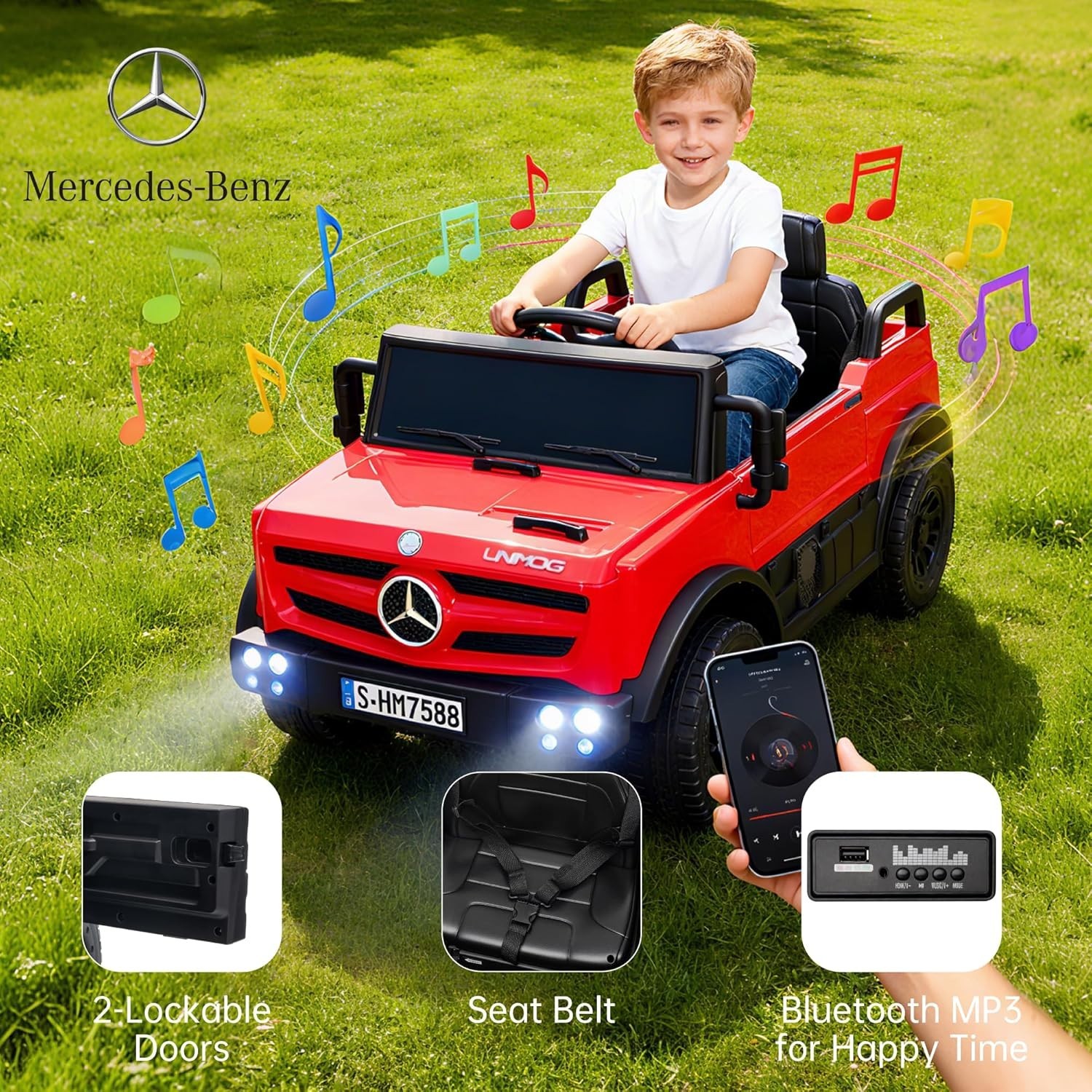 Carro Electrico Para Niños Coche Montable De Jugar Manejar Con Control Remoto..