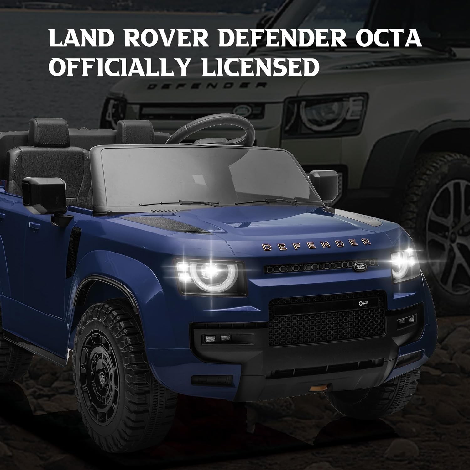 24V 4 MPH 2-Seater Licensed Land Rover Defender Octa Ride on Car with Parent Rem
