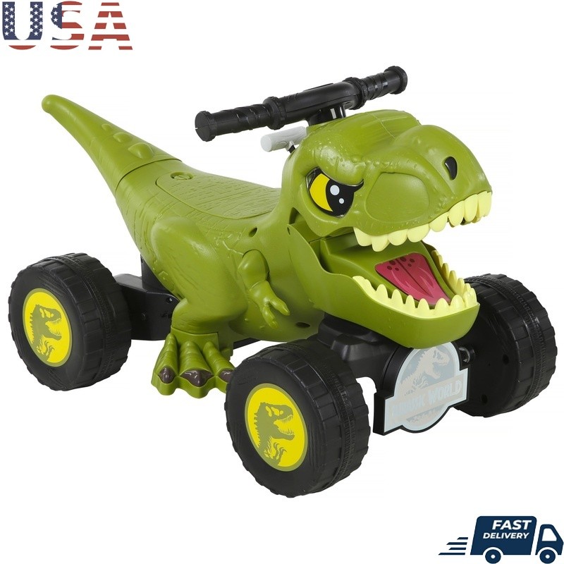 6V T-Rex Ride On Toy Battery Powered Dino Buggy Interactive Features 2MPH Kids