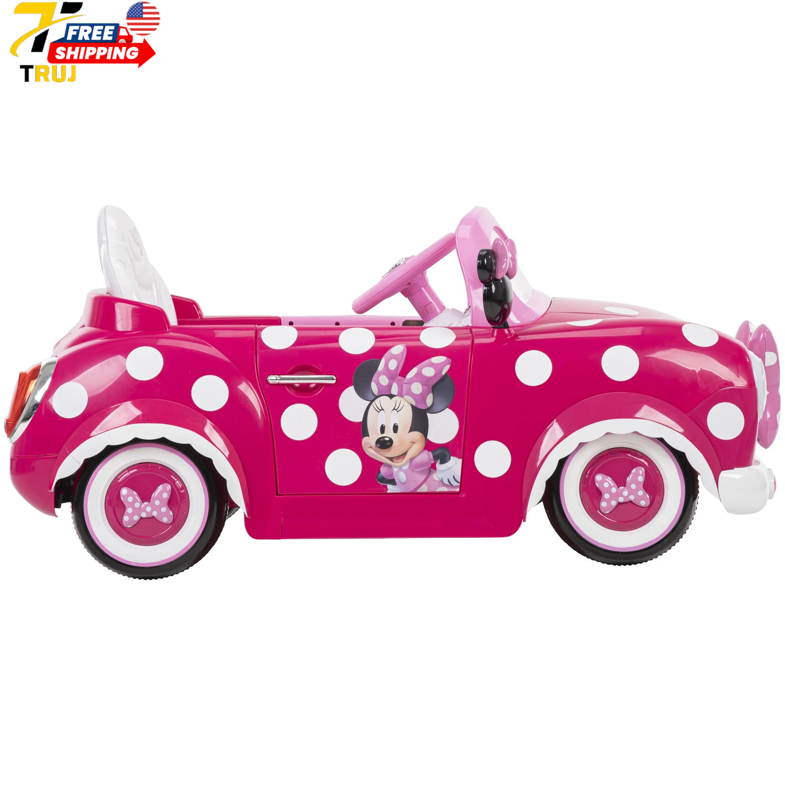Minnie Mouse Convertible Car 6 Volts Electric Ride-on For Children Ages 3+ Years