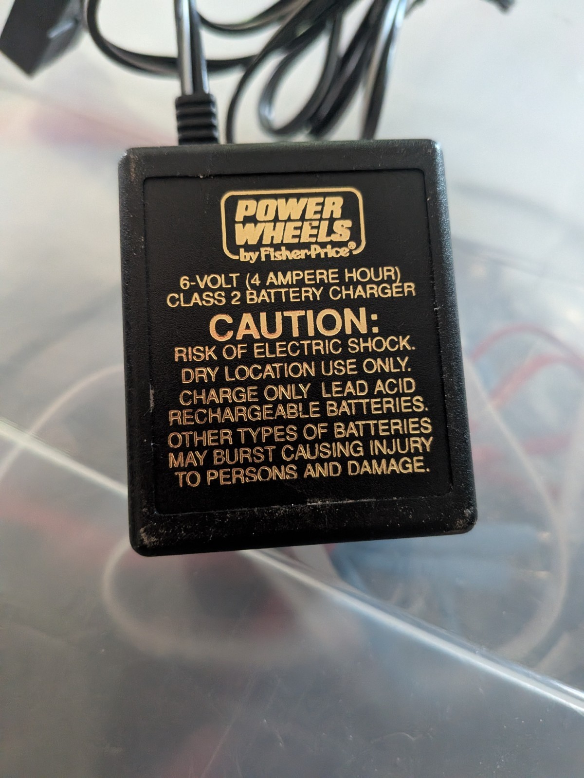 Power Wheels Jeep Fisher Price 6 Volt Battery Charger 00801-0976 Model 040135