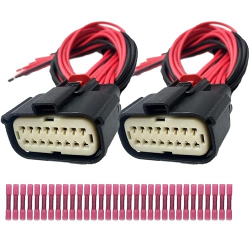 2PCS 16 Pin Headlights Connector Compatible with Dodge Challenger. 2015-2023