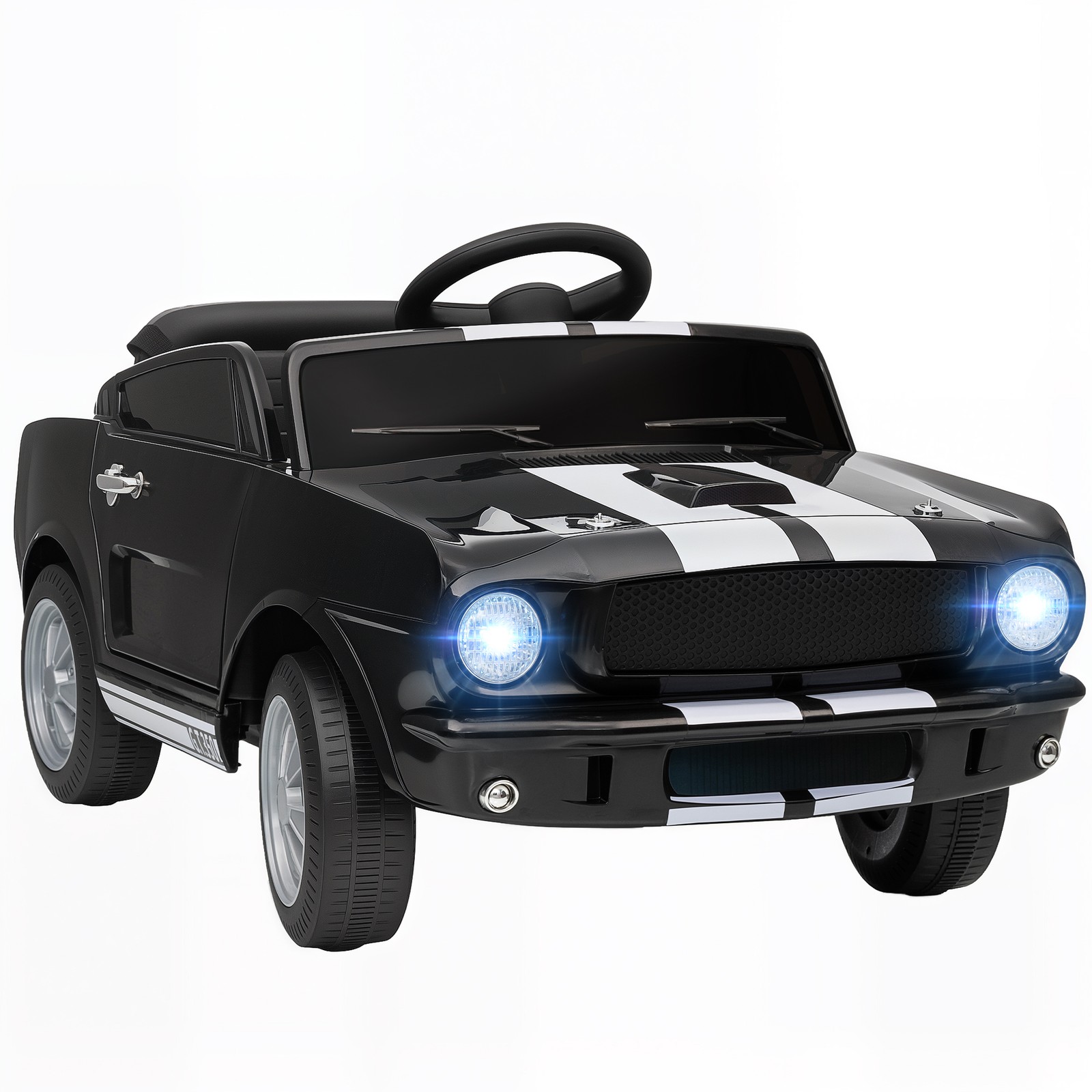 12V Battery Powered Electric Vehicle, Licensed Kids Ride On Car, Black