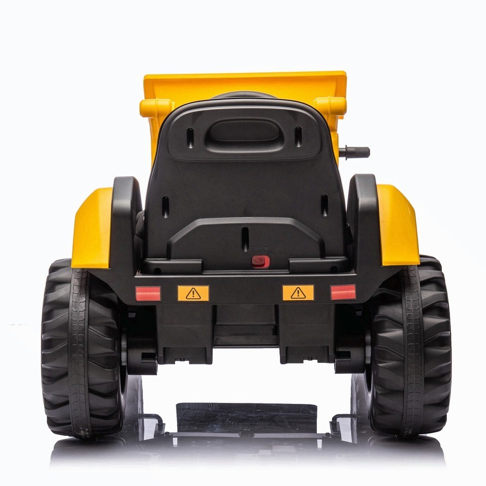12V CAT Loader Kids Ride On Tractor Construction Car W/ Parental Remote Yellow