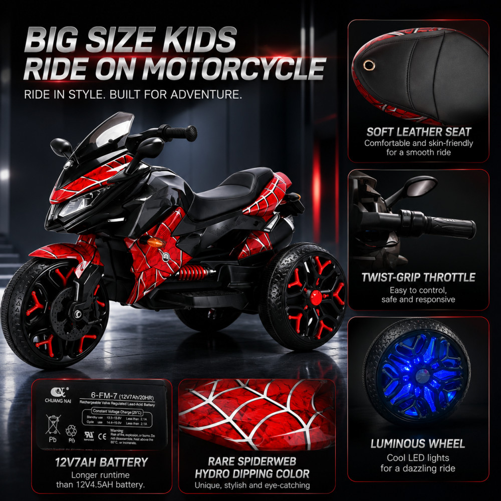 Kids Electric Motorcycle with Trainning Wheels for 3-6 Years Boys Girls