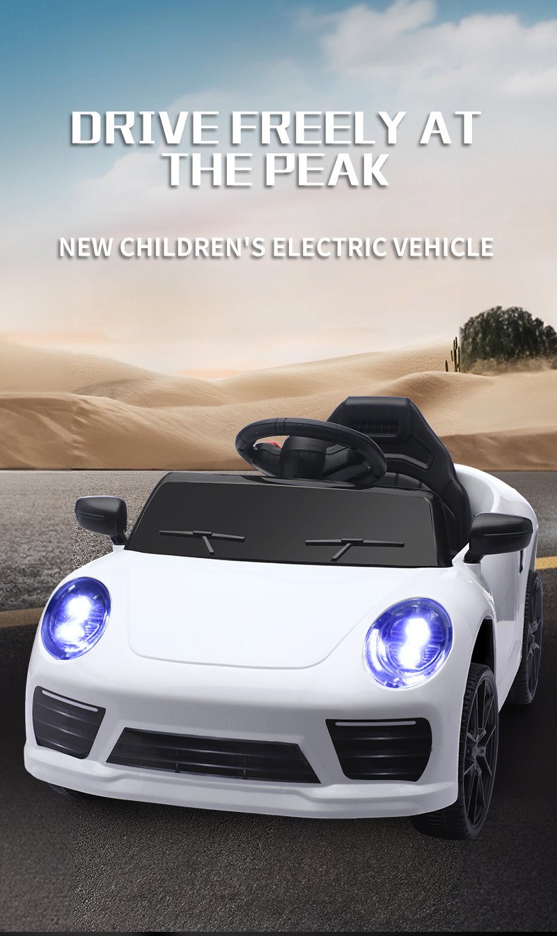 Ride on car Kids Electric Car Riding Toys for Kids W/Remote Control Swing White