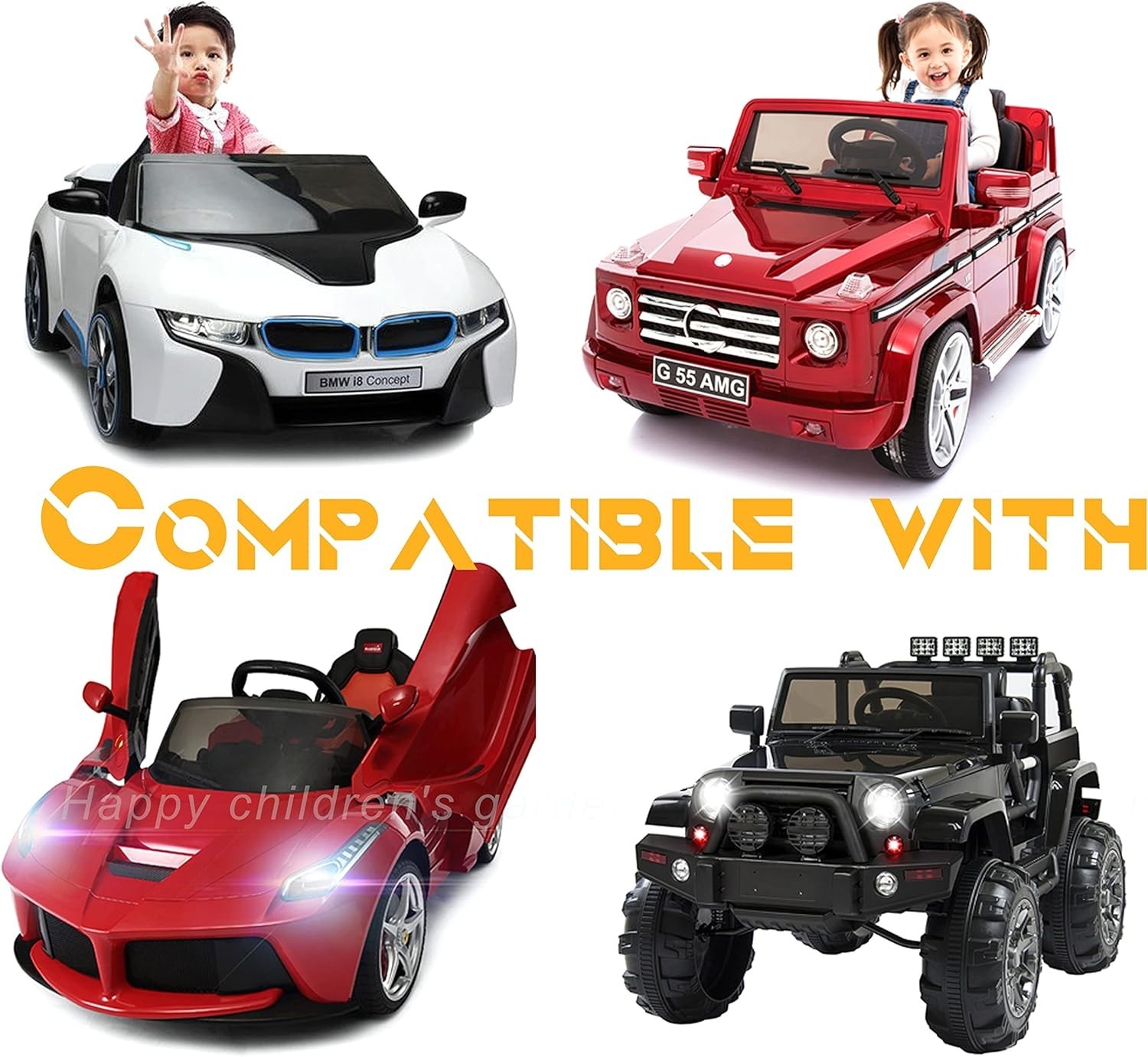 12V Kids Ride-On Toy Battery Charger Universal, Listed, Fits Multiple Models