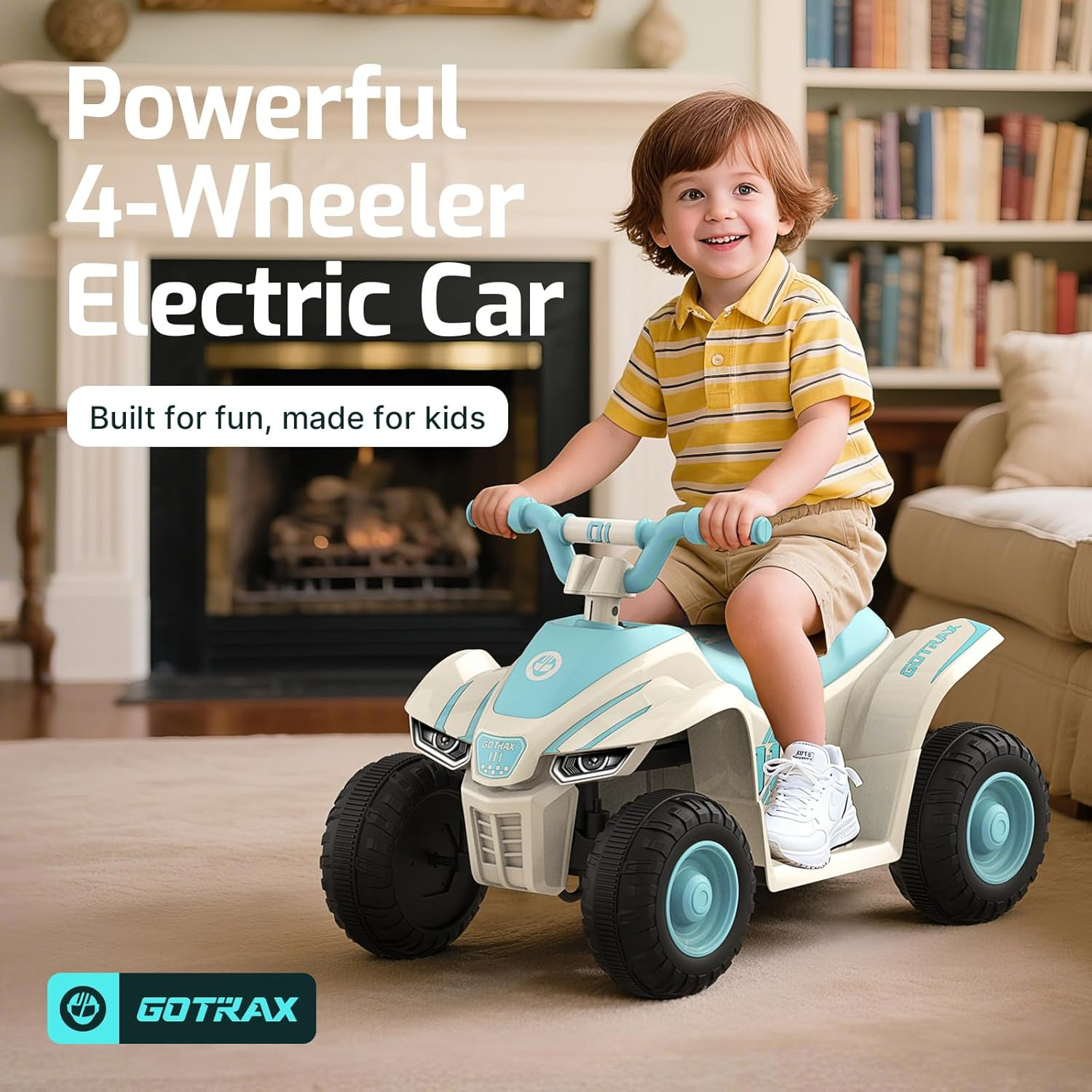 Gotrax RT1 Ride on Toys for Toddlers 1.5-4, Safe 12V Lead-Acid Battery up to 80
