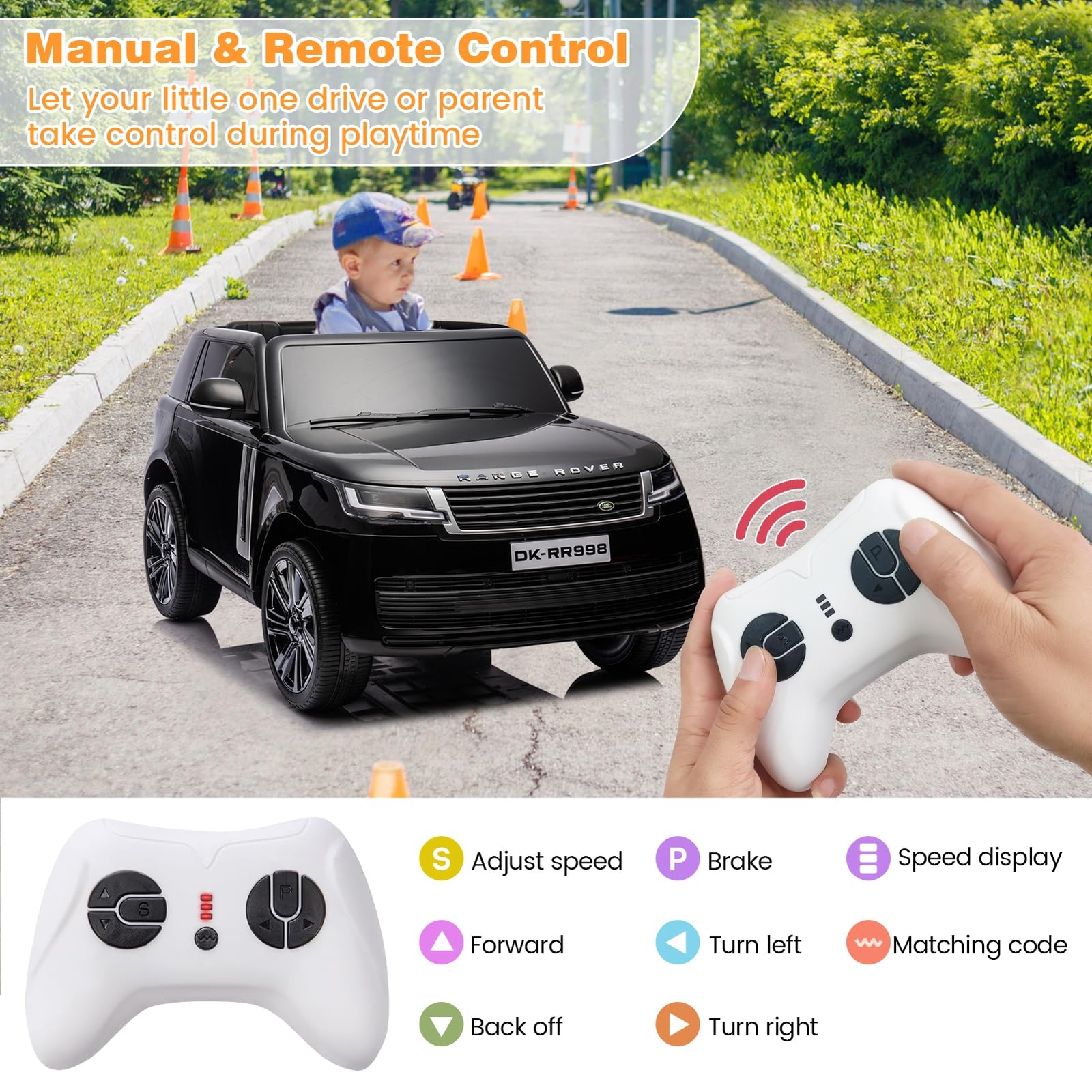 Ride On Car Truck for Kids 24V Battery Powered Electric Vehicle Car Toy w/Remote