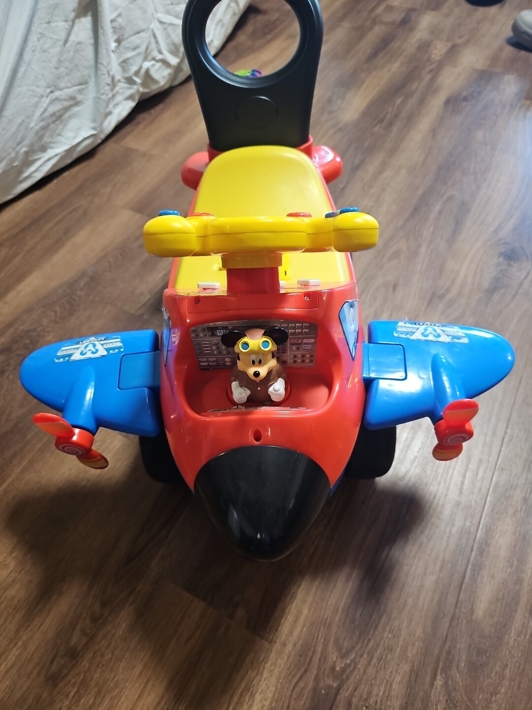 Kiddieland 55376 Disney Lights and Sounds Activity Ride-On Mickey Mouse Plane