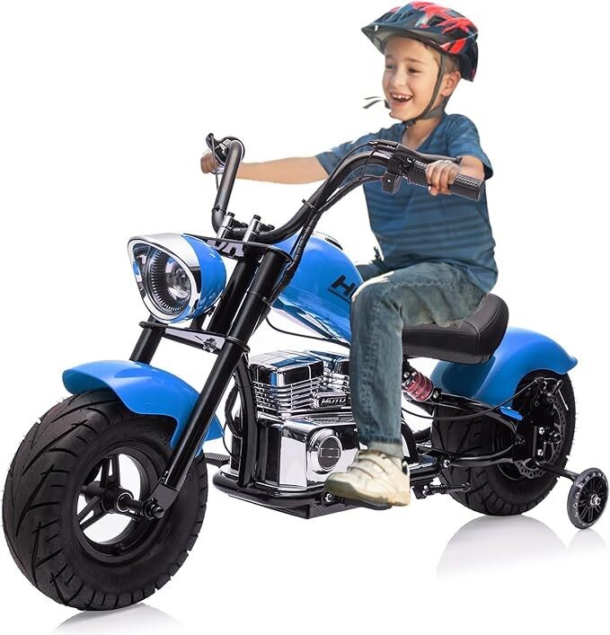 Kids Electric Off-Road Dirt Bike 36V Motorcycle with Top Speed of 16.5 Mph LED