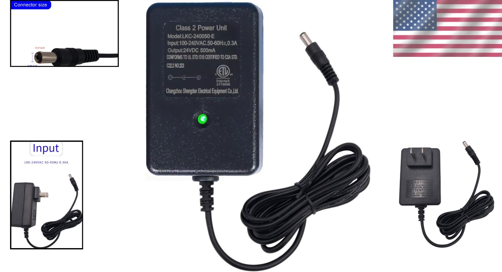 Safe 24V Charger with LED Indicator for Kids’ Electric Ride-On Toys – 500mA