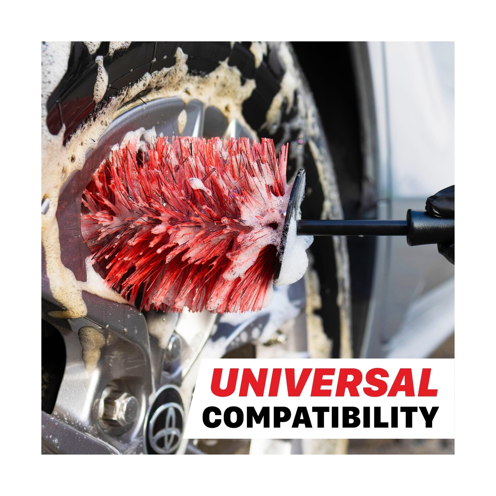 Maxshine Wheel & Rim Brush 10” – Large Soft Bristle PP Material with