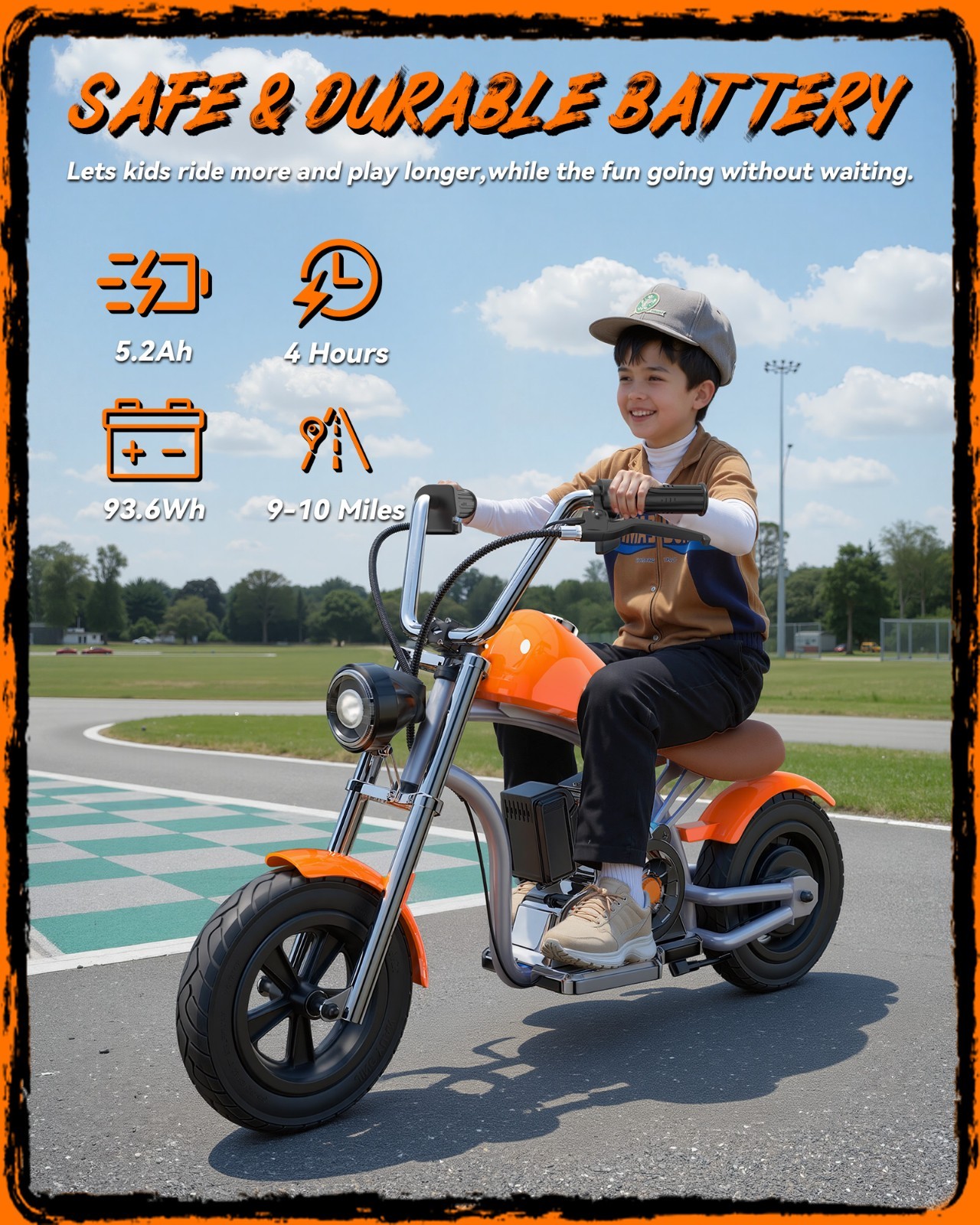 Electric Dirt Bike for Kids Ages 3-10, 12inch Electric Motorcycle 10Miles Range