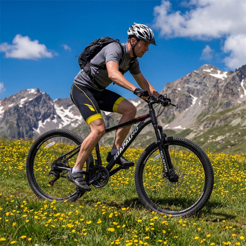 26in Mountain Bike w/ Disc Brakes 21-Speed Bicycle for Trail Riding & Touring