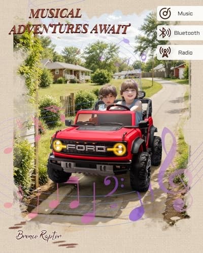 First Ride On Ford Bronco 24V Ride on Toys for Boys & Girls, 2 Seater Kids El…