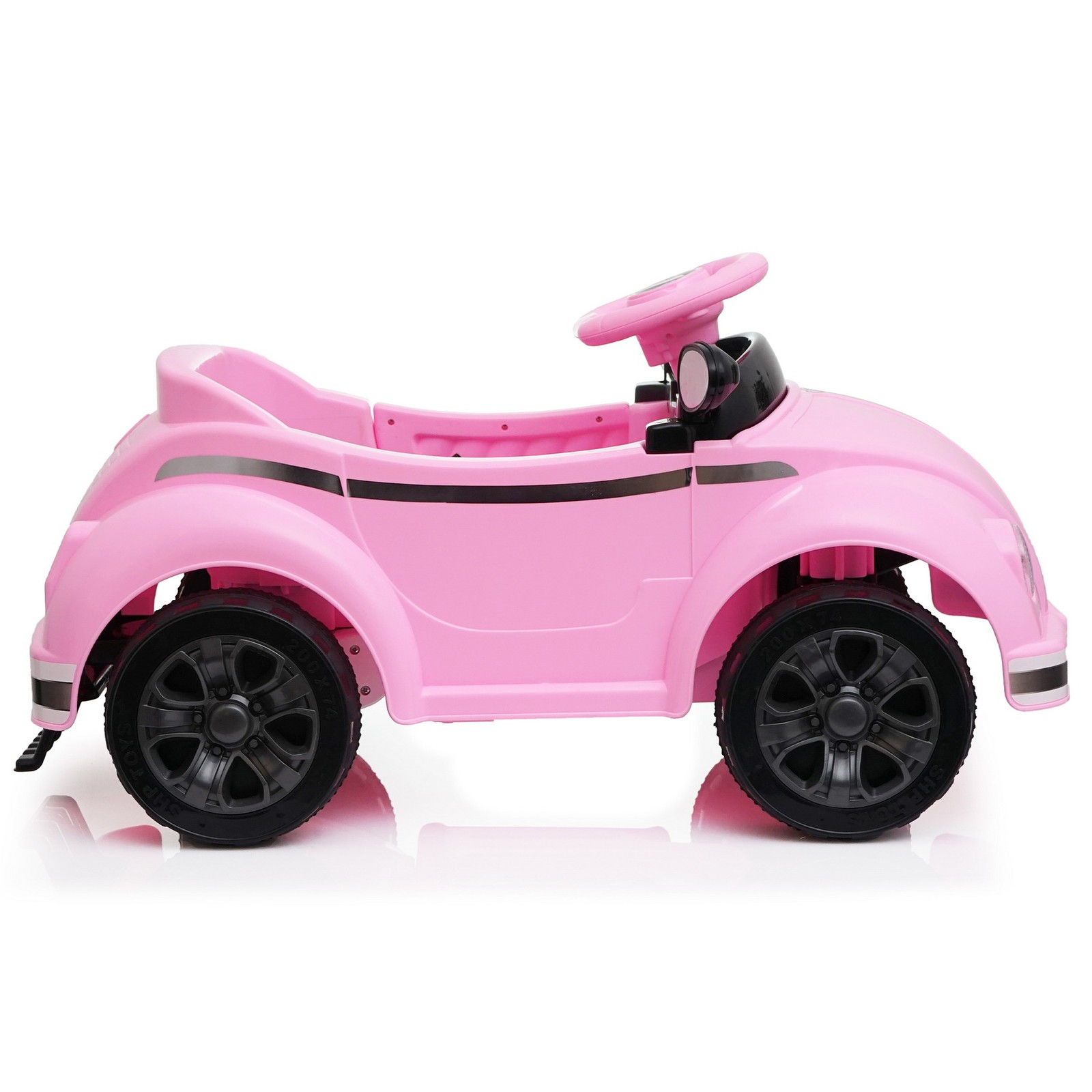 Cuteness Vintage Style 12V Kids Ride On Car RC Parent Control LED Light Music