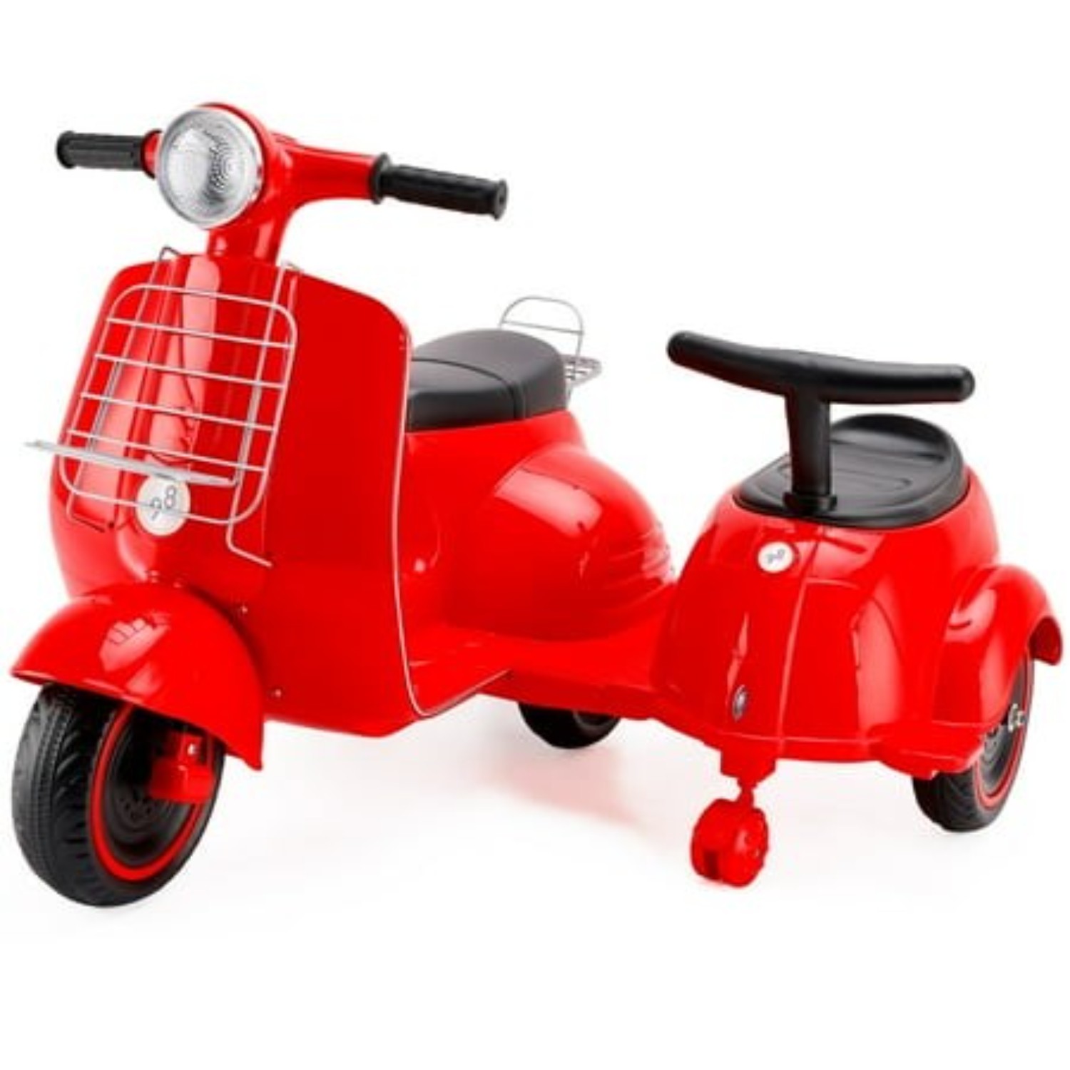 Bruce & Shark Kids Motorcycle 2-Seater Electric Ride on Motorbike with Lights