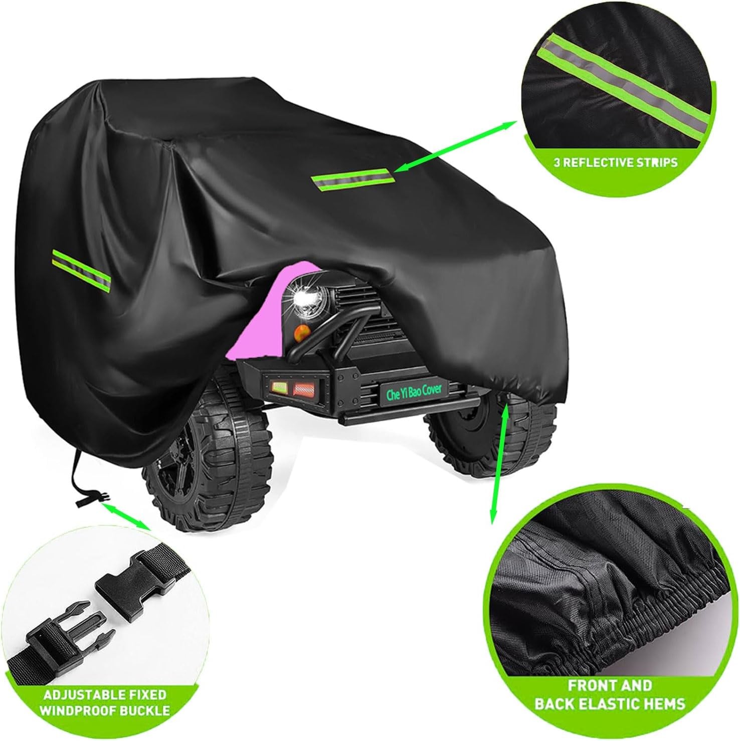 Kids Car Cover 420D Ride on Toy Covers for Kids Electric Vehicle 55*33*32inch