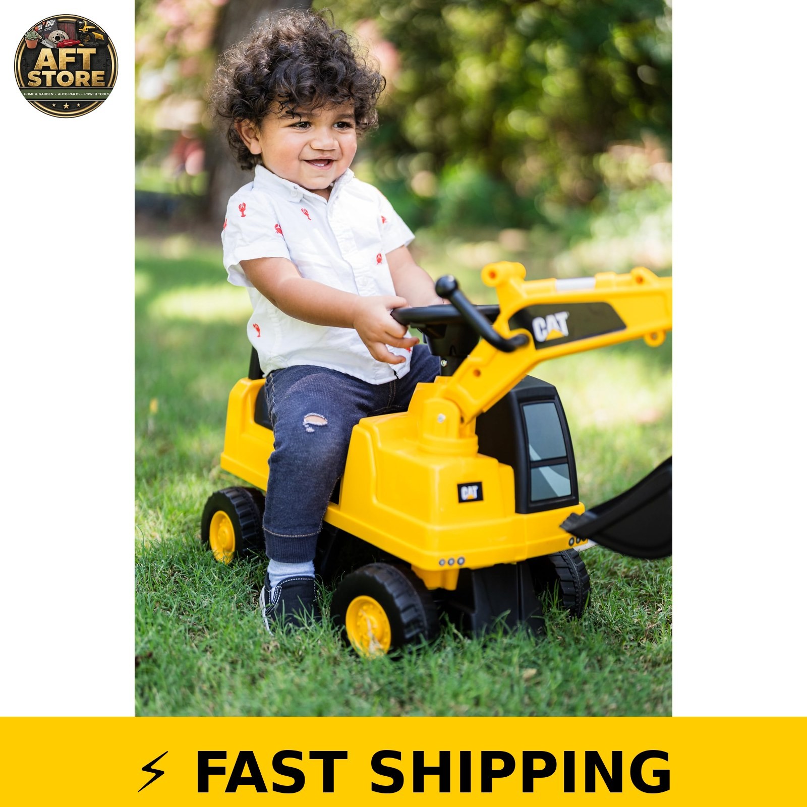 Best Ride On Cars CAT Excavator Push Car for Kids