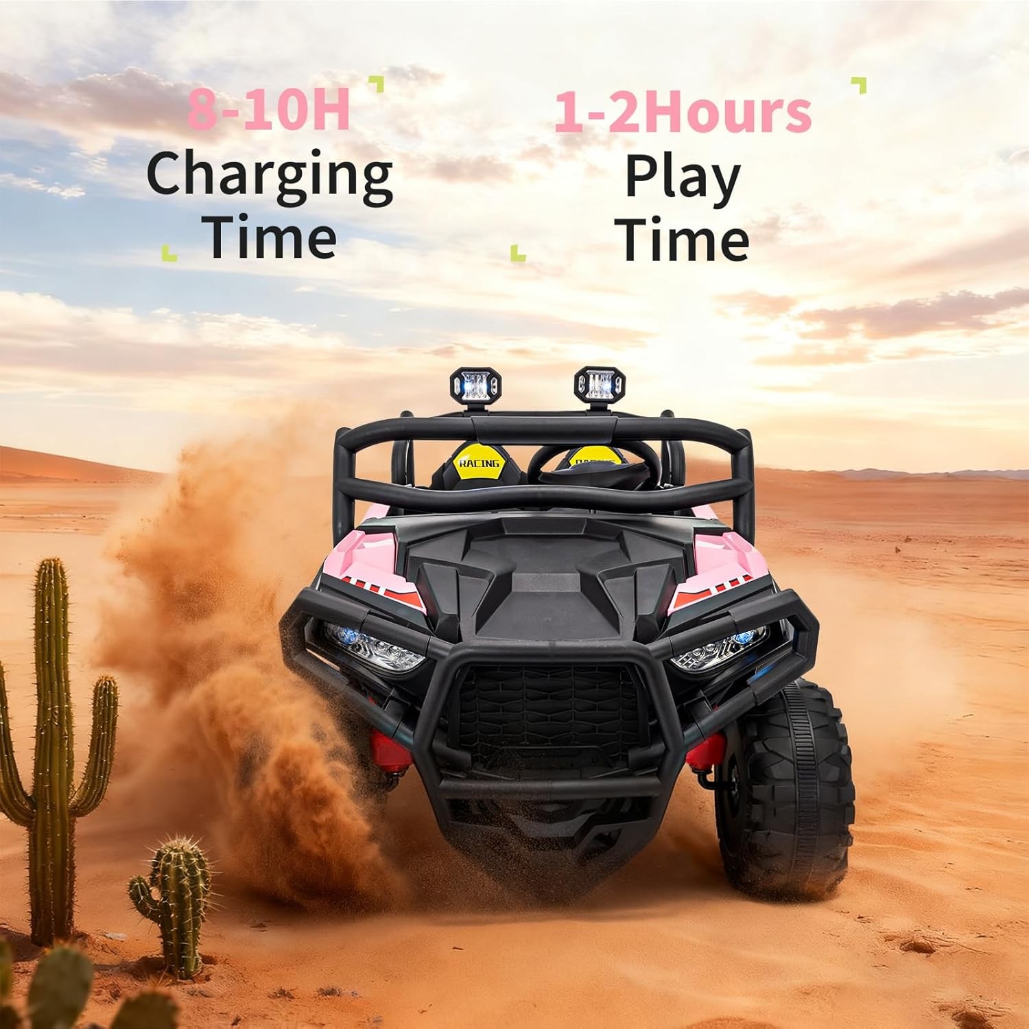 2 Seater Ride on Electric Car 24V Ride on Toys for Big Kids with Remote Control