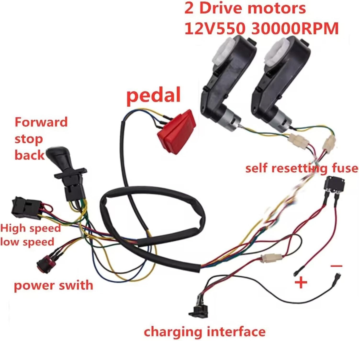 Children’s Electric Car DIY Accessory Set – High-Speed Motor & Gearbox Included