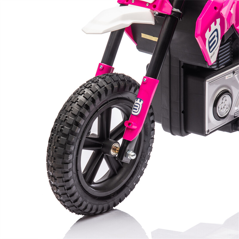 24V Kid Ride On Electric Toy Motocross Motorcycle 200W 3.1-9.32MPH for Aged 5-15