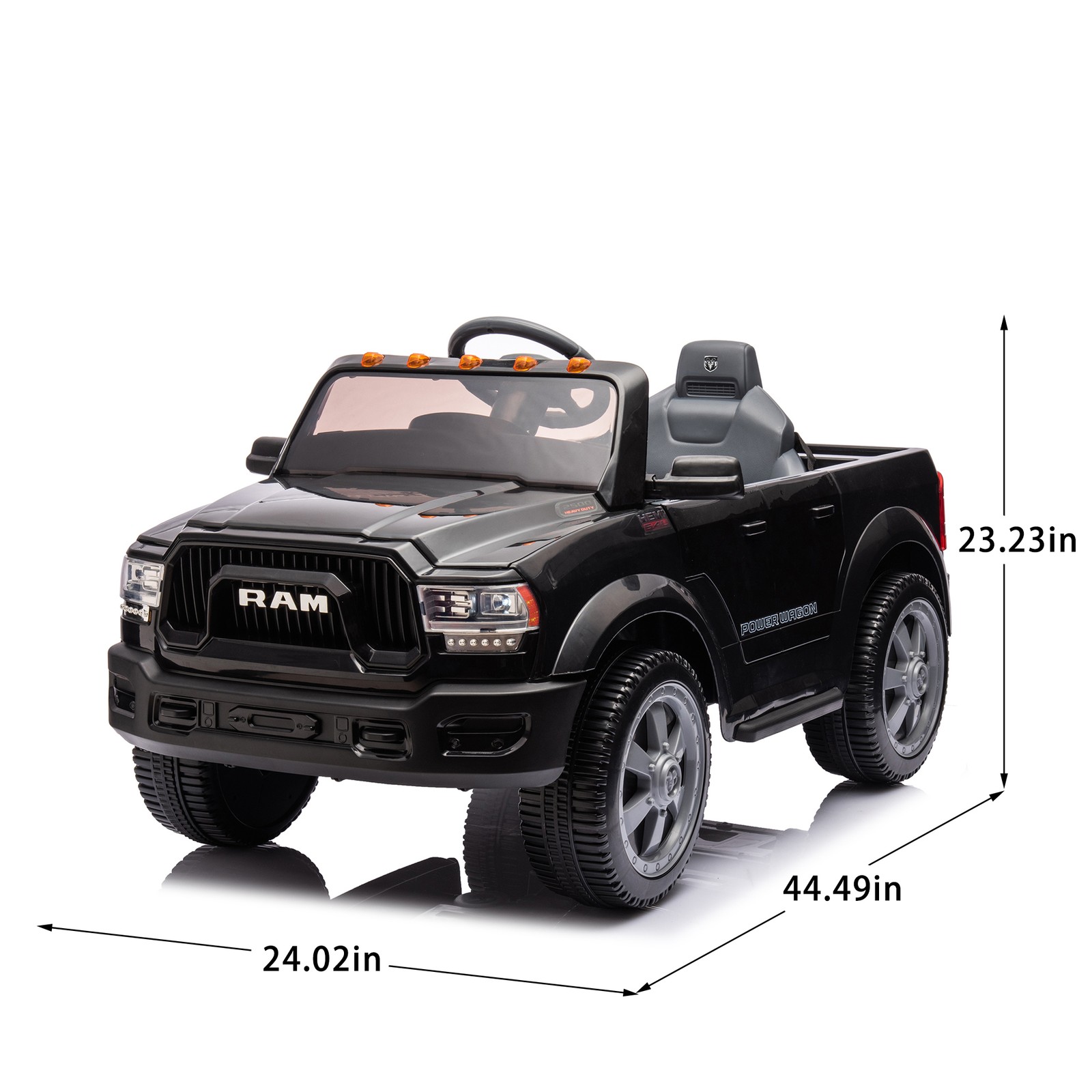 Large Kids Ride On Electric Pickup WITH/Parents Control For Kids Aged 3-5 Black